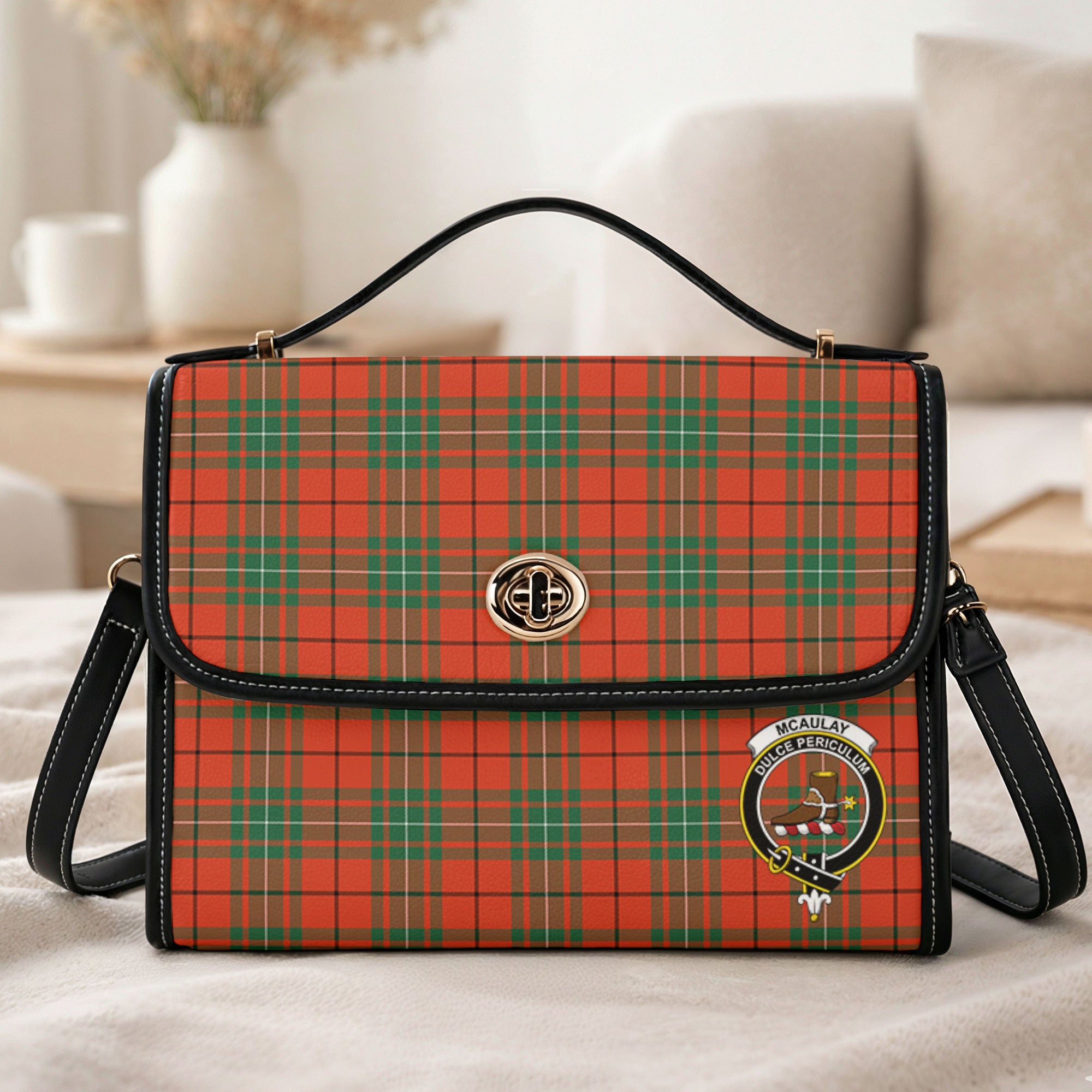 McAulay Ancient Tartan Crest Satchel Bag