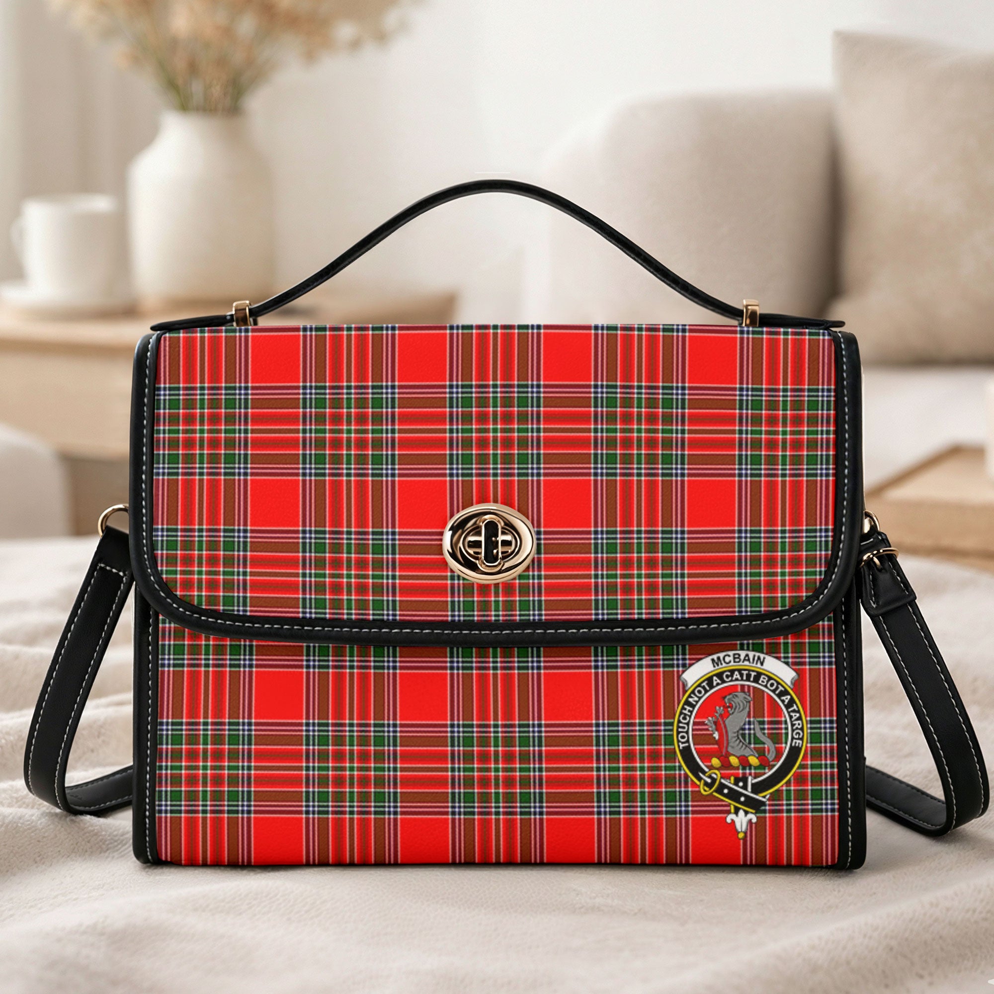 McBain Tartan Crest Satchel Bag