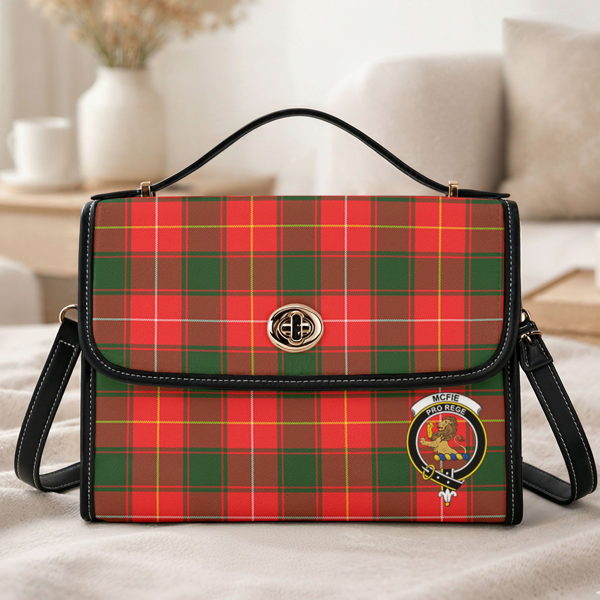 McFie Tartan Crest Satchel Bag