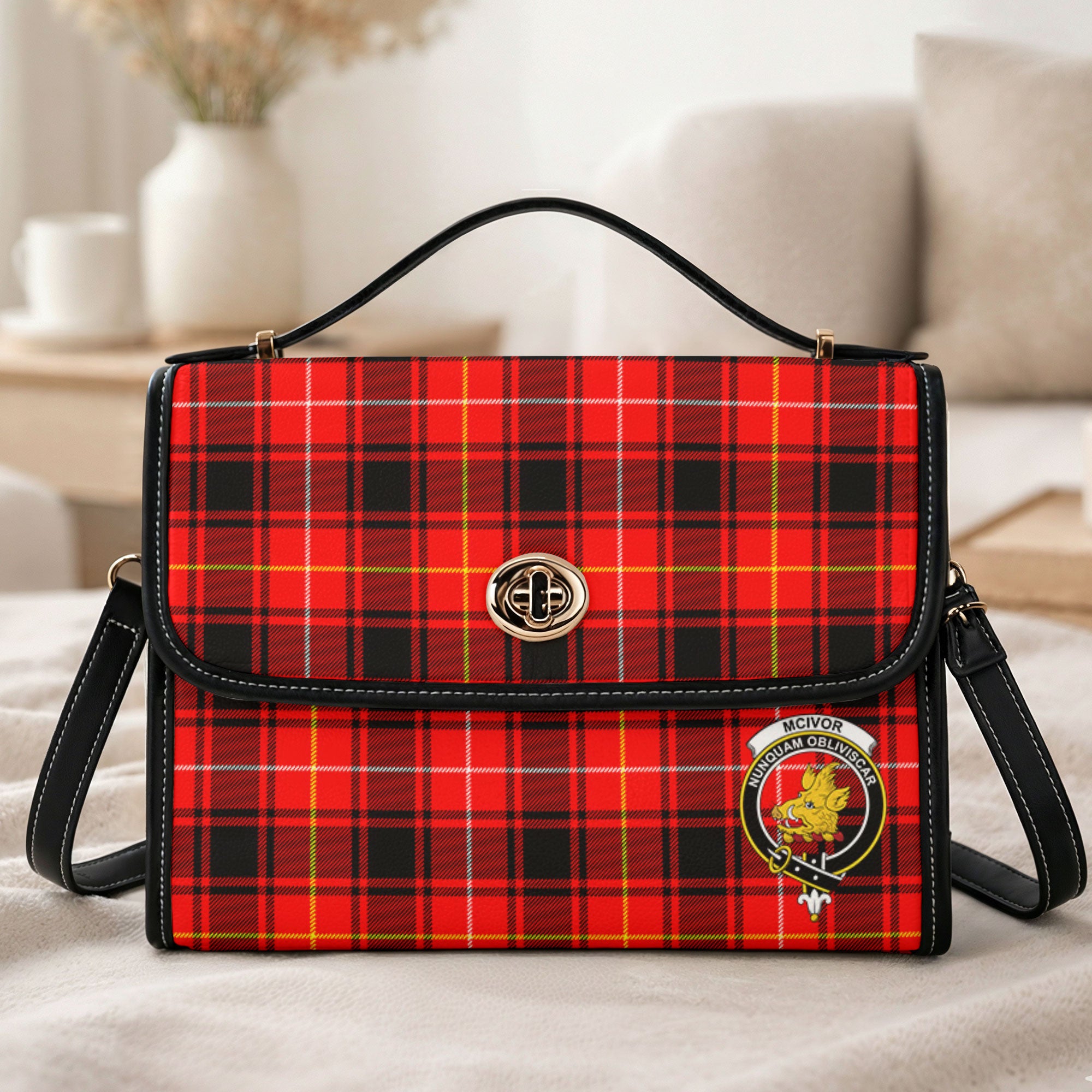 McIvor Tartan Crest Satchel Bag