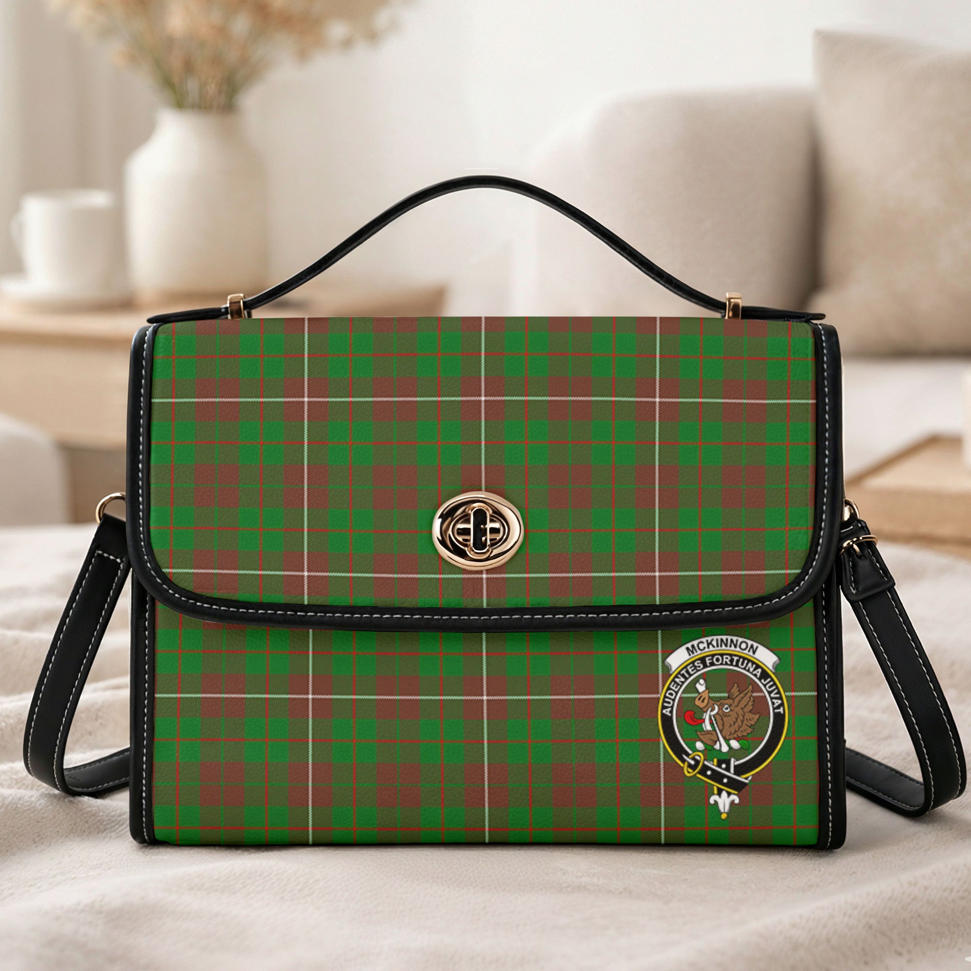McKinnon Hunting Modern Tartan Crest Satchel Bag