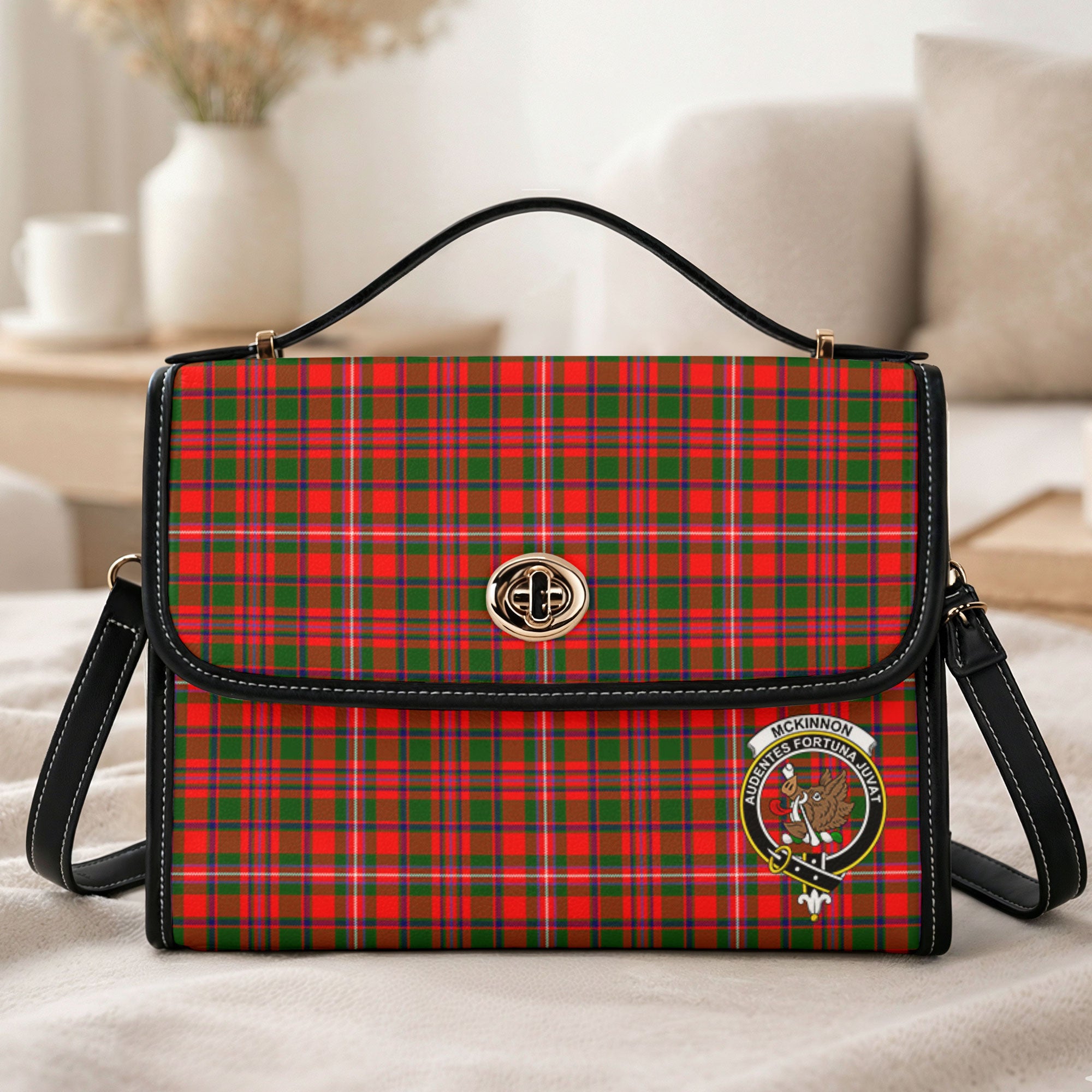McKinnon Modern Tartan Crest Satchel Bag