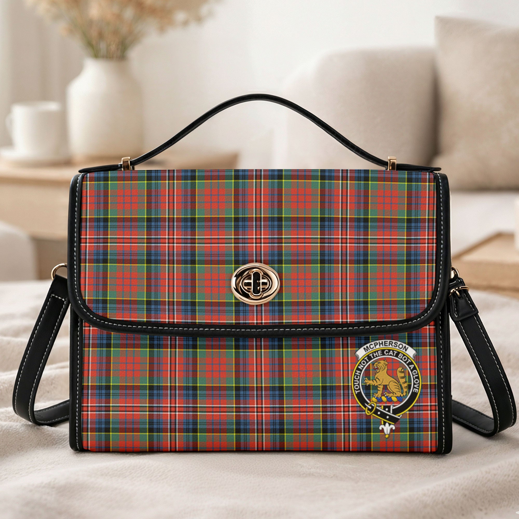 McPherson Ancient Tartan Crest Satchel Bag