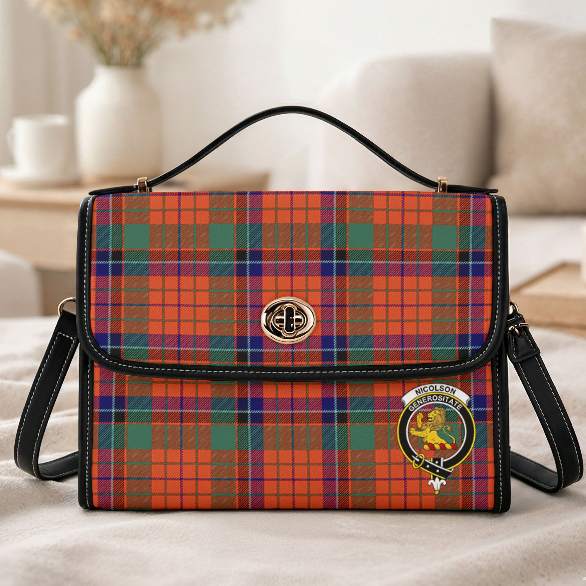 Nicolson Ancient Old Tartan Crest Satchel Bag