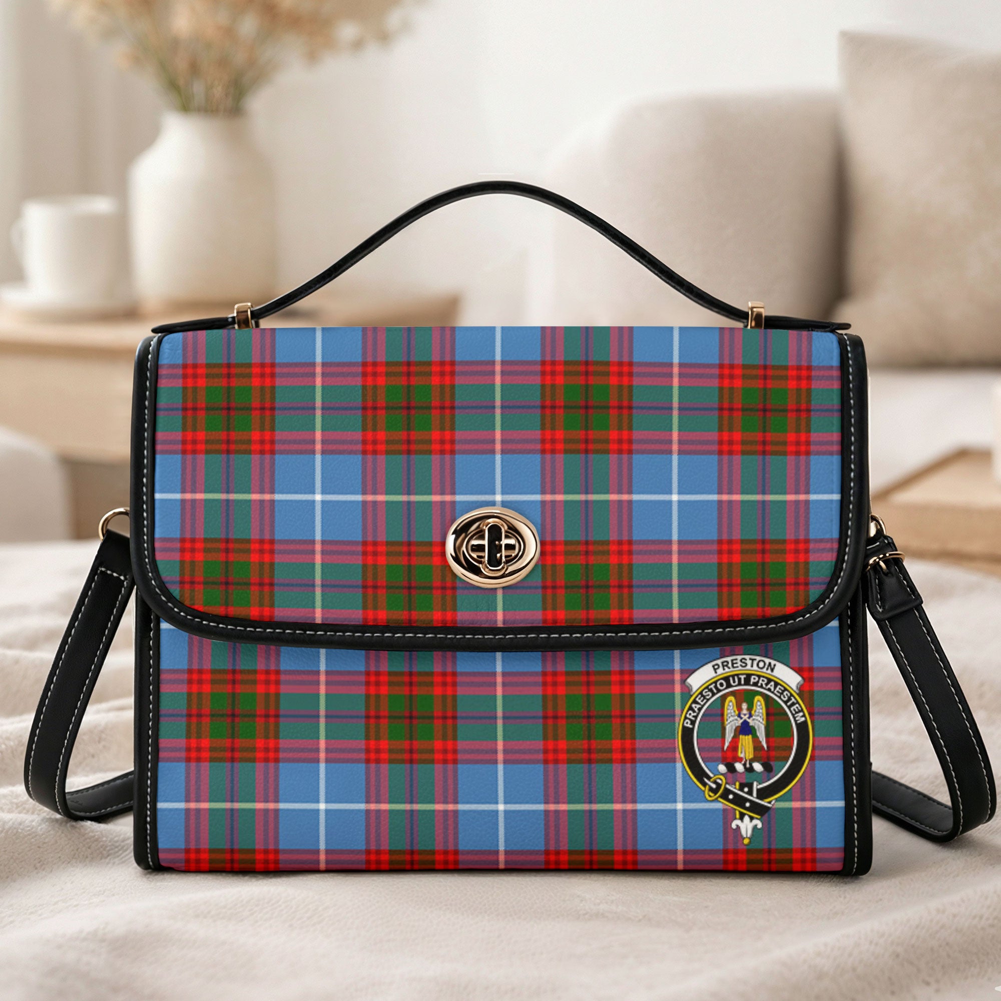 Preston Tartan Crest Satchel Bag