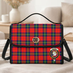 Ruthven Modern Tartan Crest Satchel Bag
