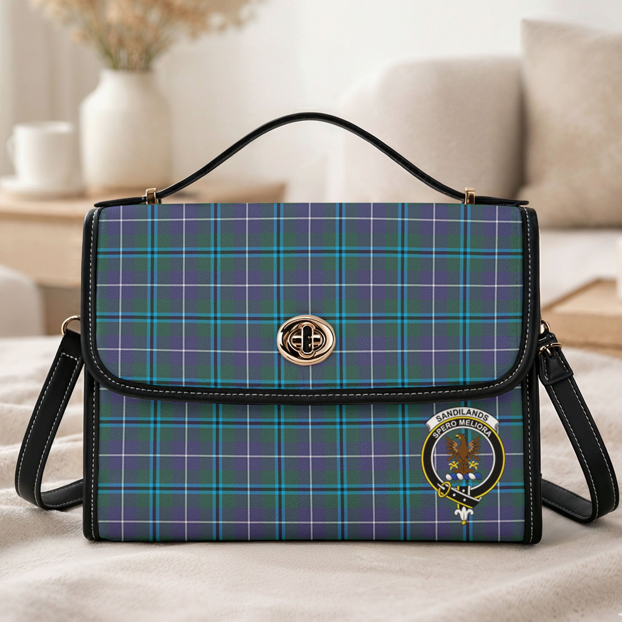 Sandilands Tartan Crest Satchel Bag