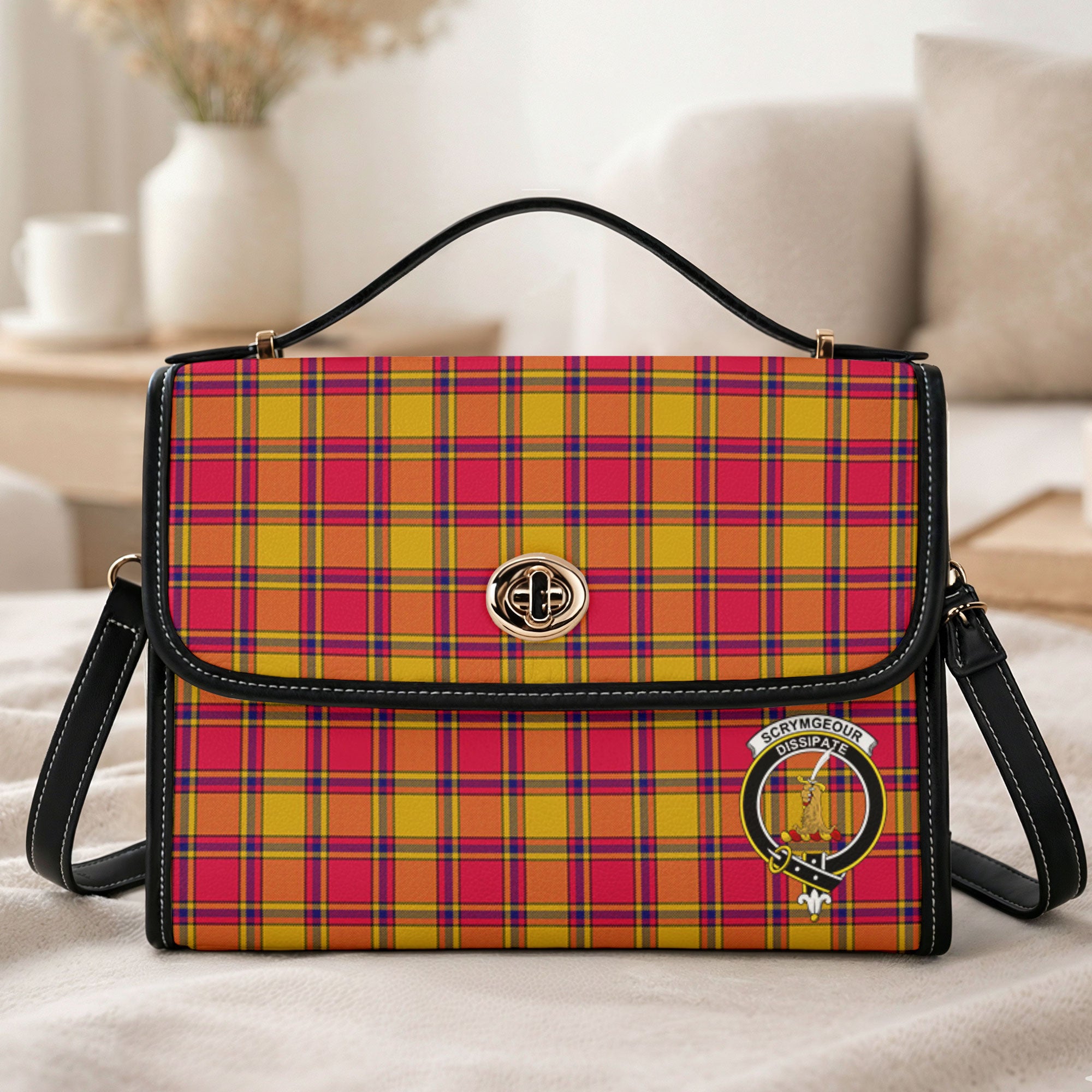 Scrymgeour Tartan Crest Satchel Bag