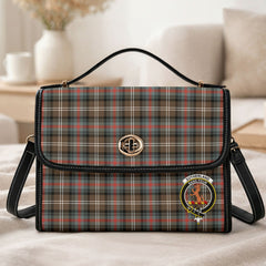 Sutherland Weathered Tartan Crest Satchel Bag