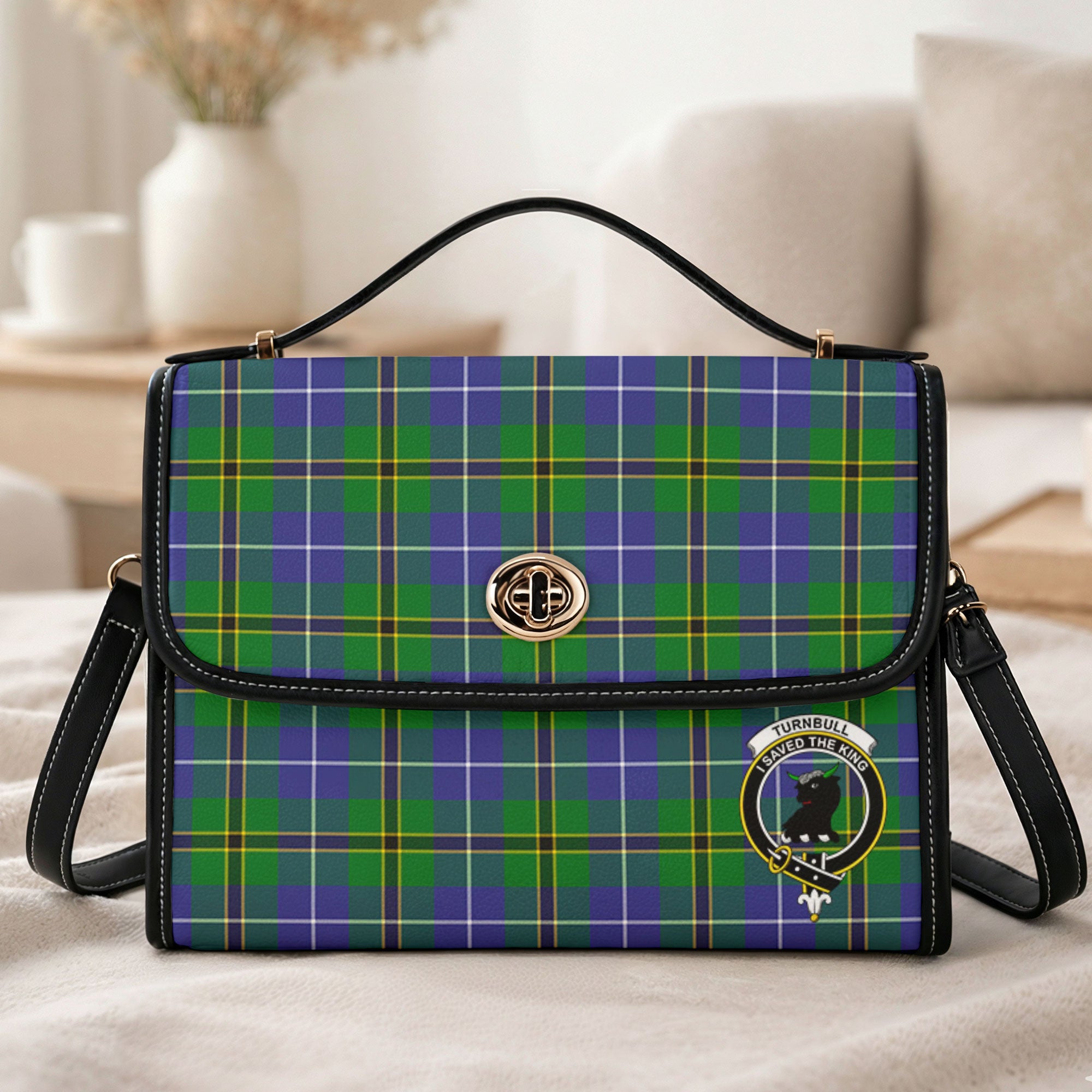 Turnbull Hunting Tartan Crest Satchel Bag