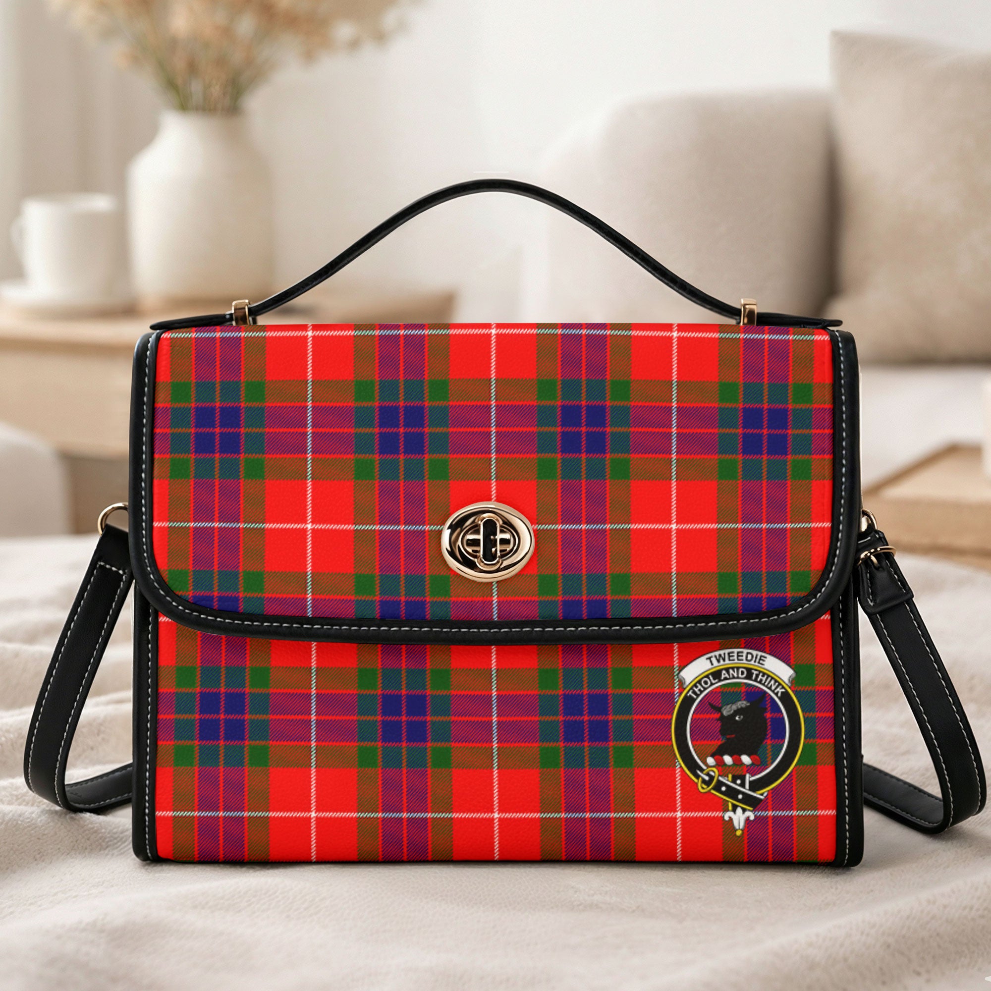 Tweedie Tartan Crest Satchel Bag