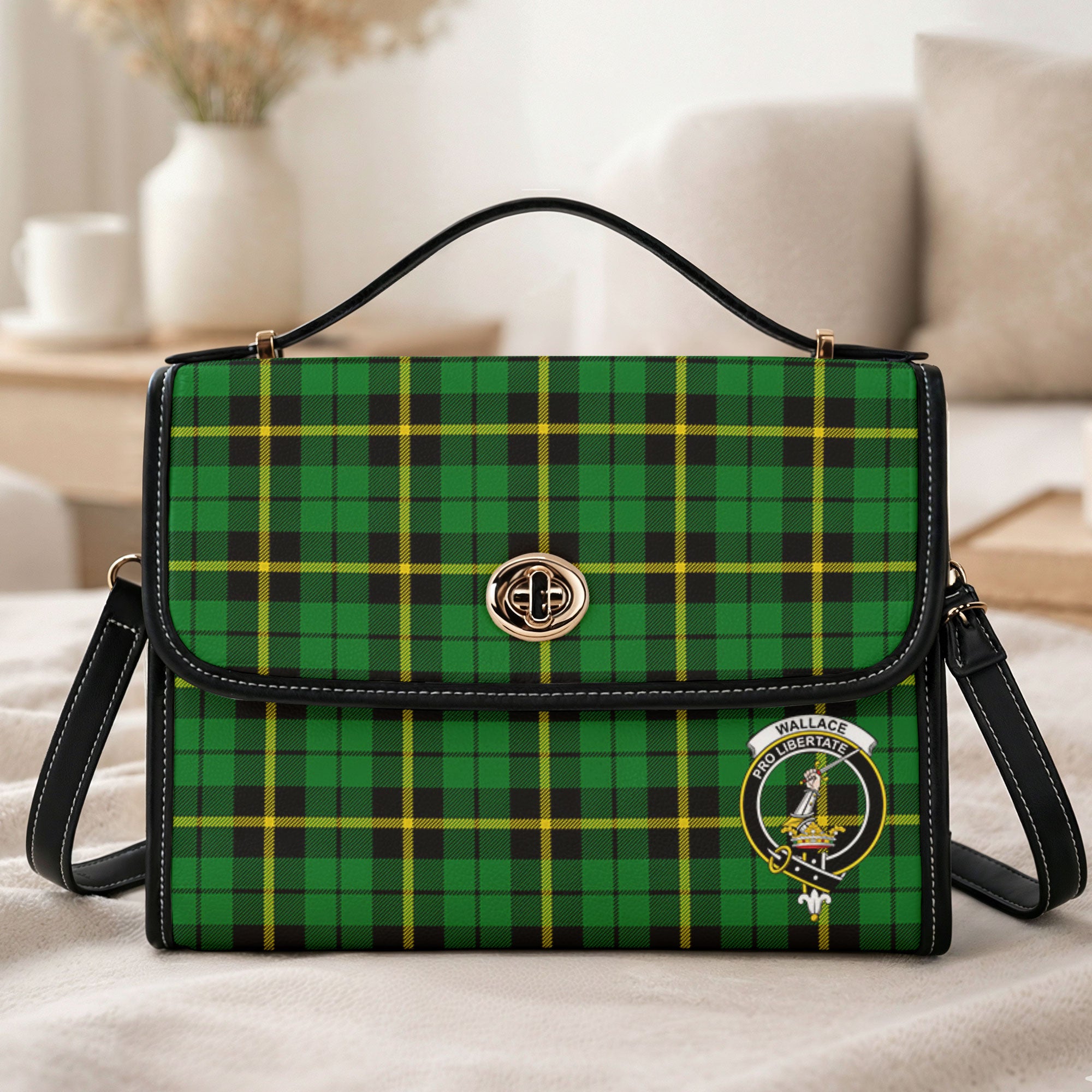 Wallace Hunting Modern Tartan Crest Satchel Bag
