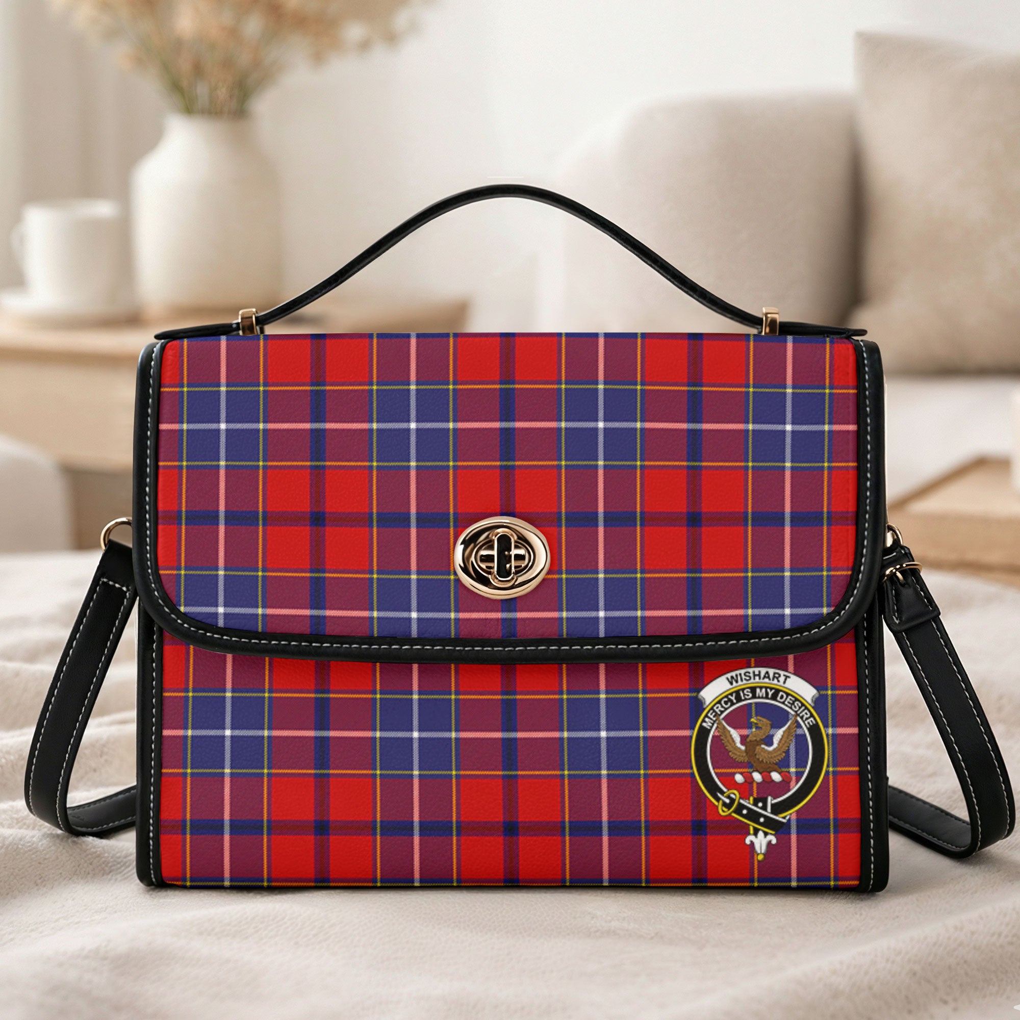 Wishart Dress Tartan Crest Satchel Bag