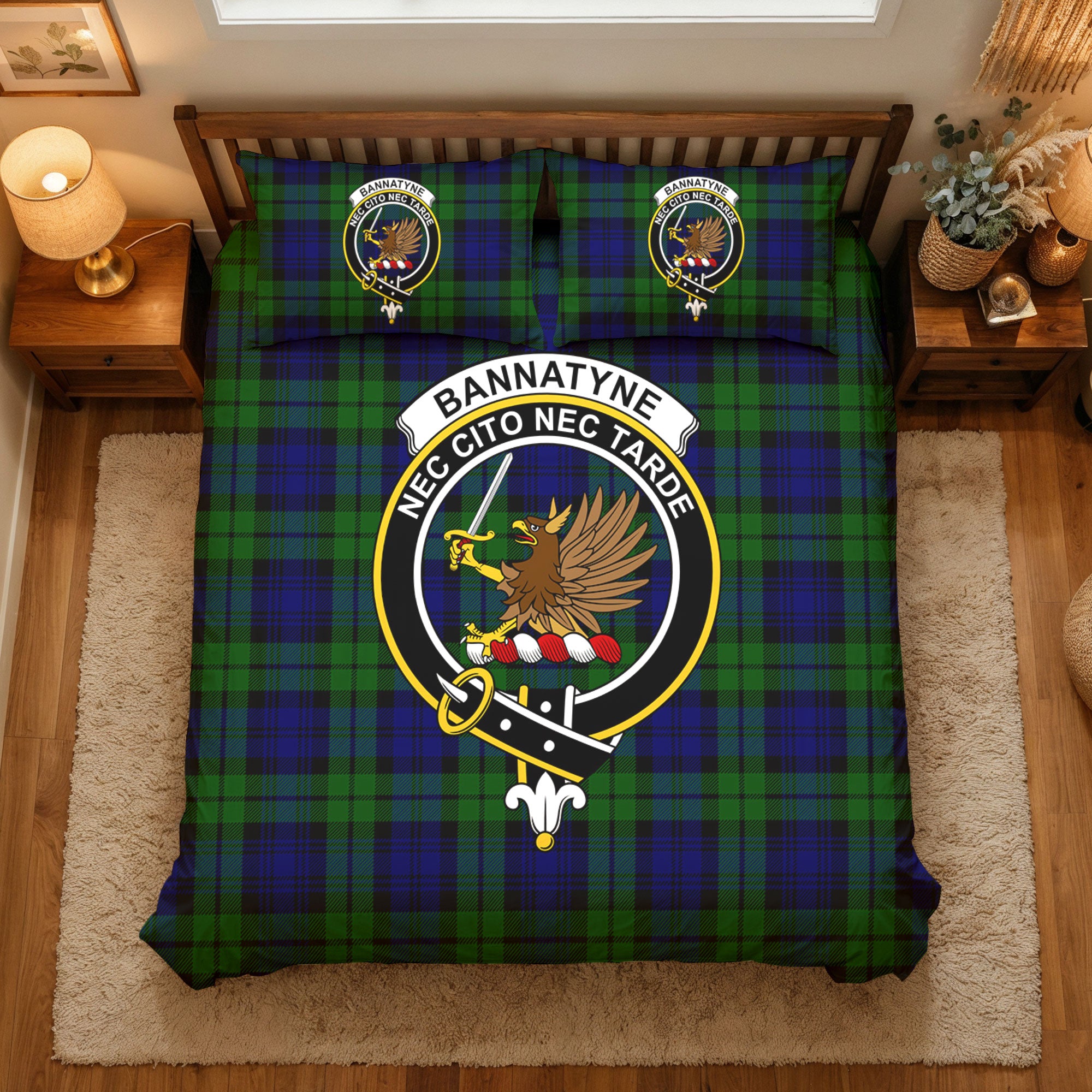 Bannatyne Tartan Crest Bedding Set