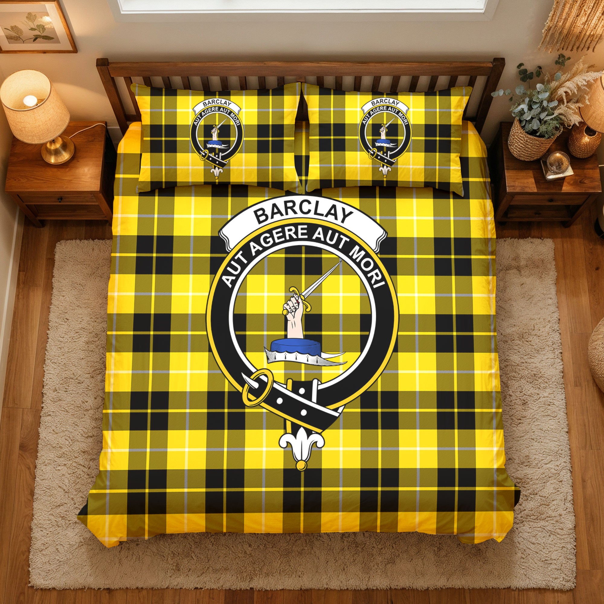 Barclay Dress Modern Tartan Crest Bedding Set