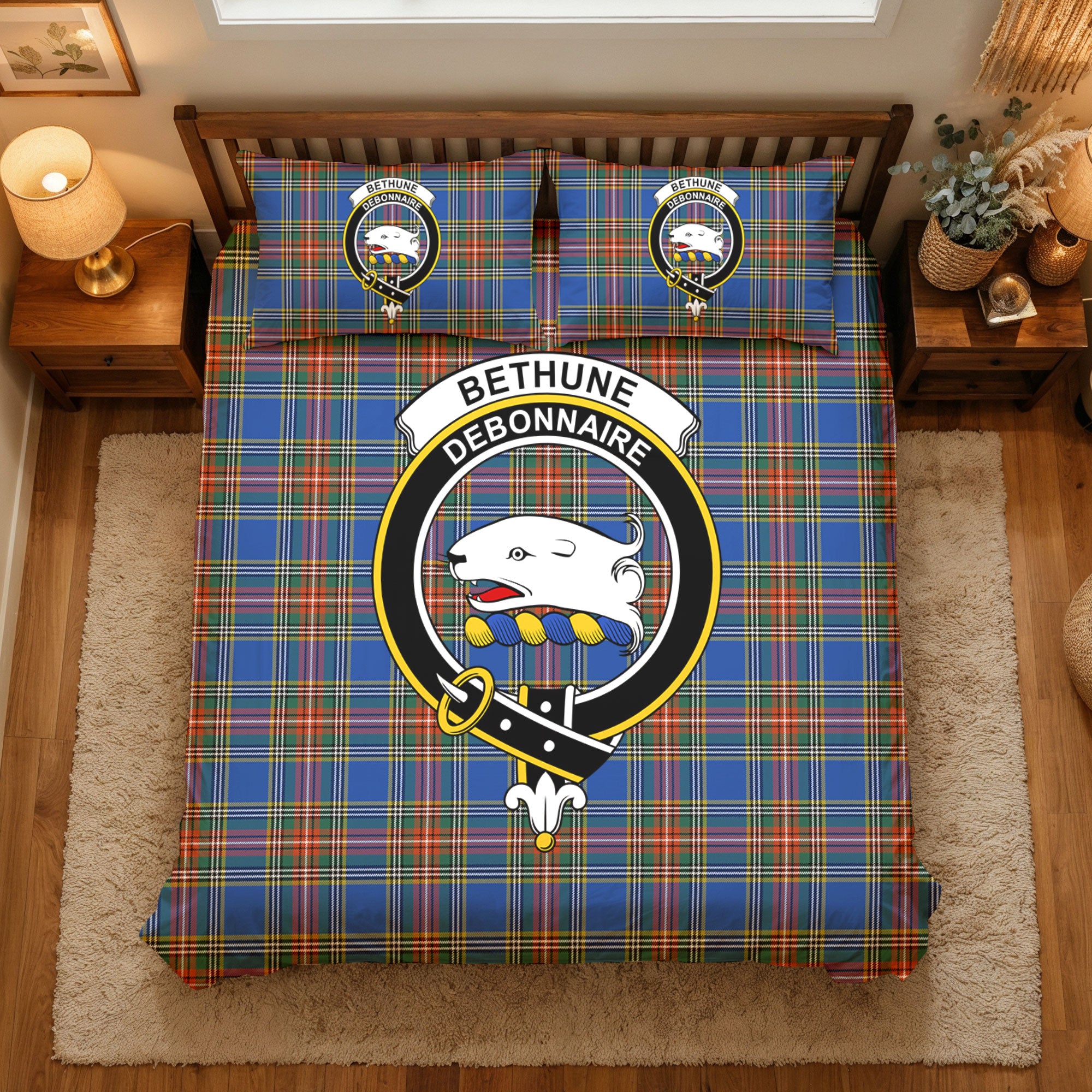 Bethune Ancient Tartan Crest Bedding Set