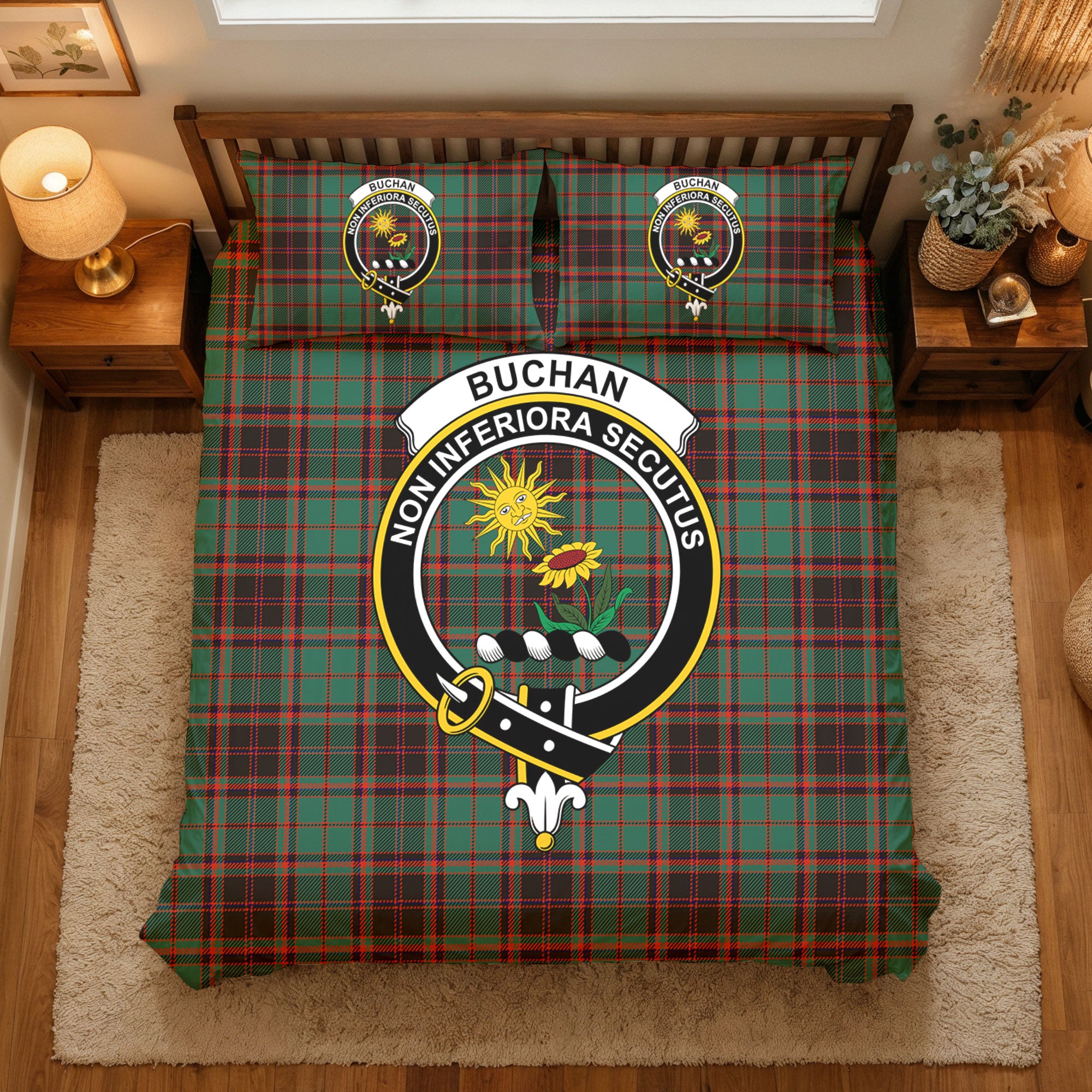 Buchan Ancient Tartan Crest Bedding Set