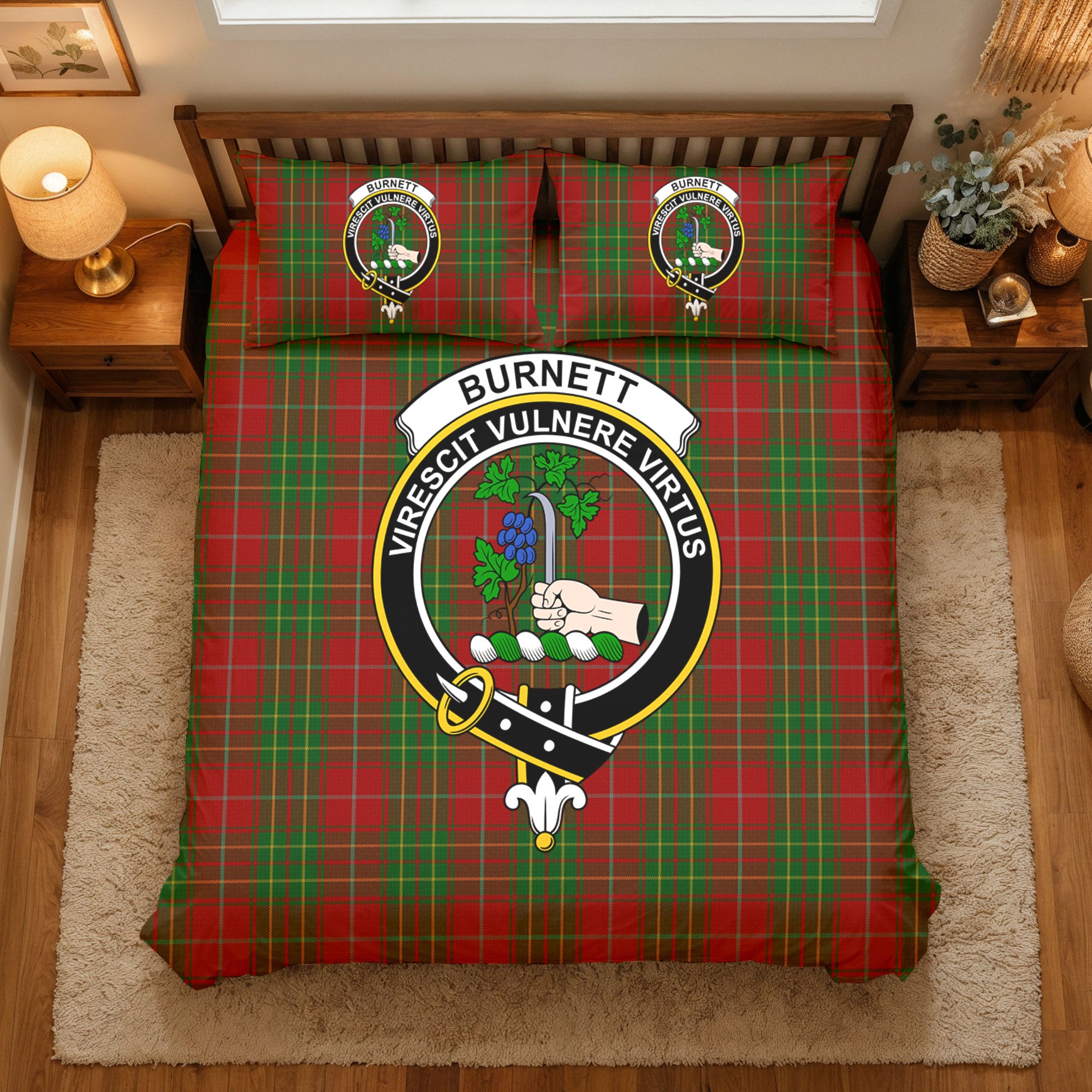 Burnett Tartan Crest Bedding Set