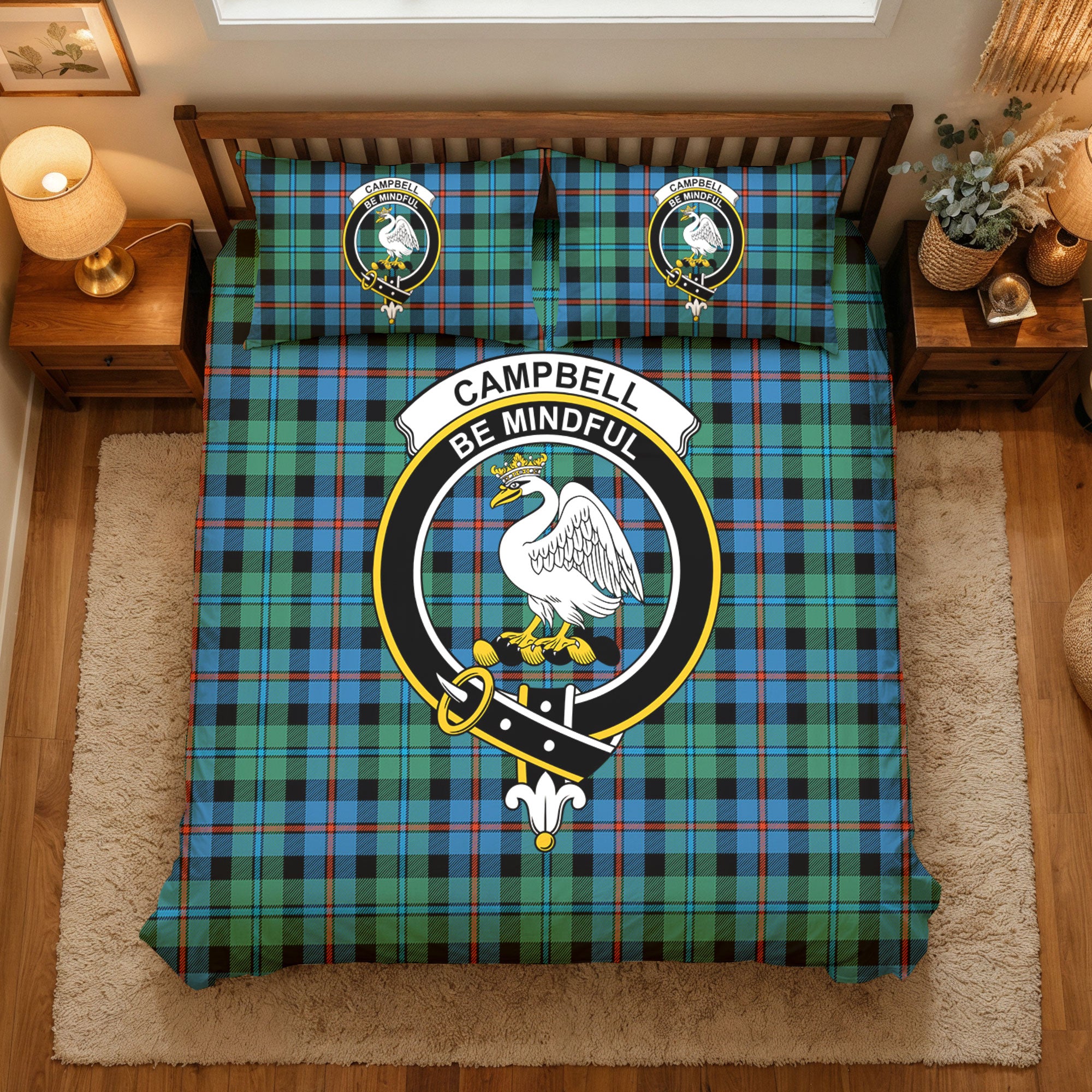 Campbell of Cawdor Ancient Tartan Crest Bedding Set