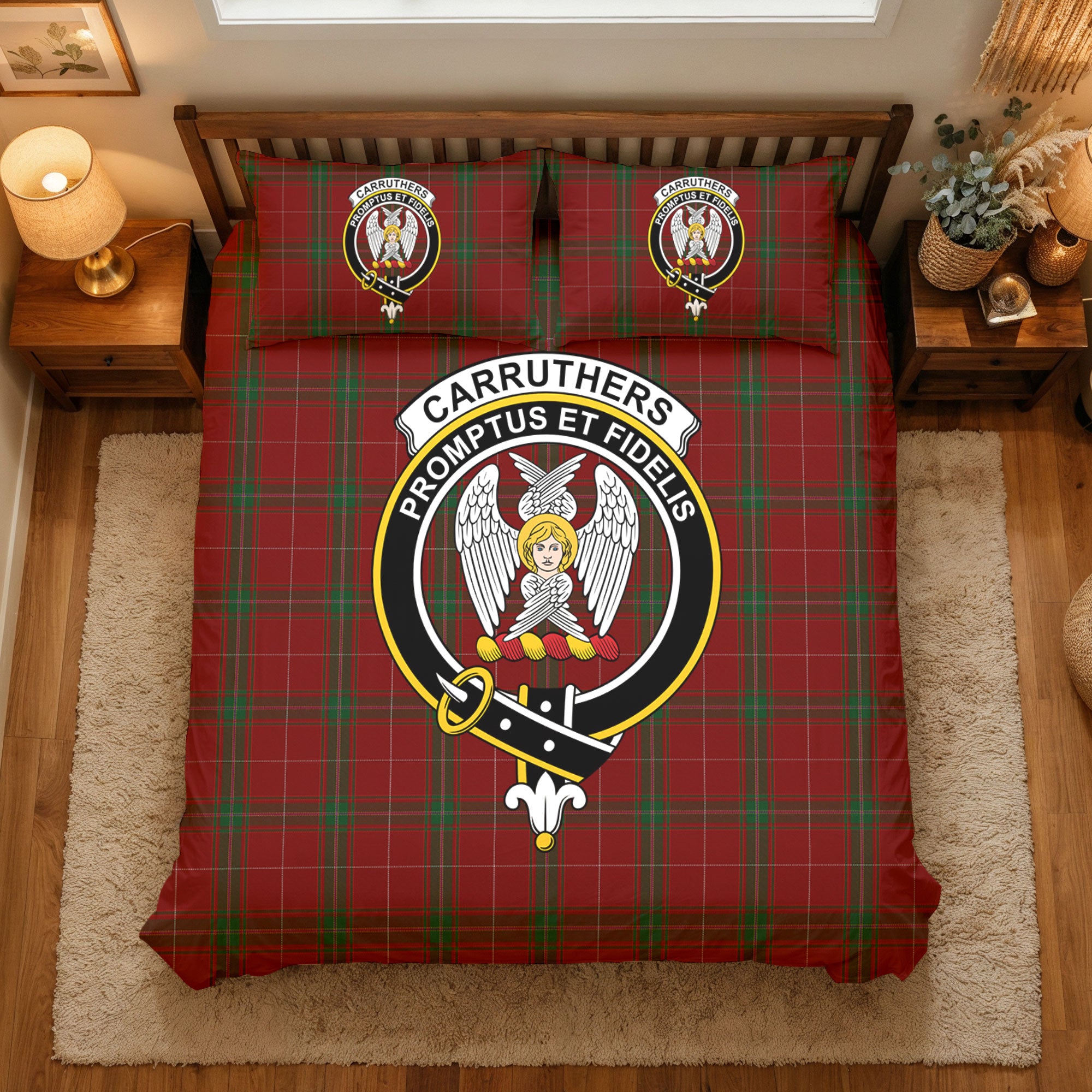 Carruthers Tartan Crest Bedding Set