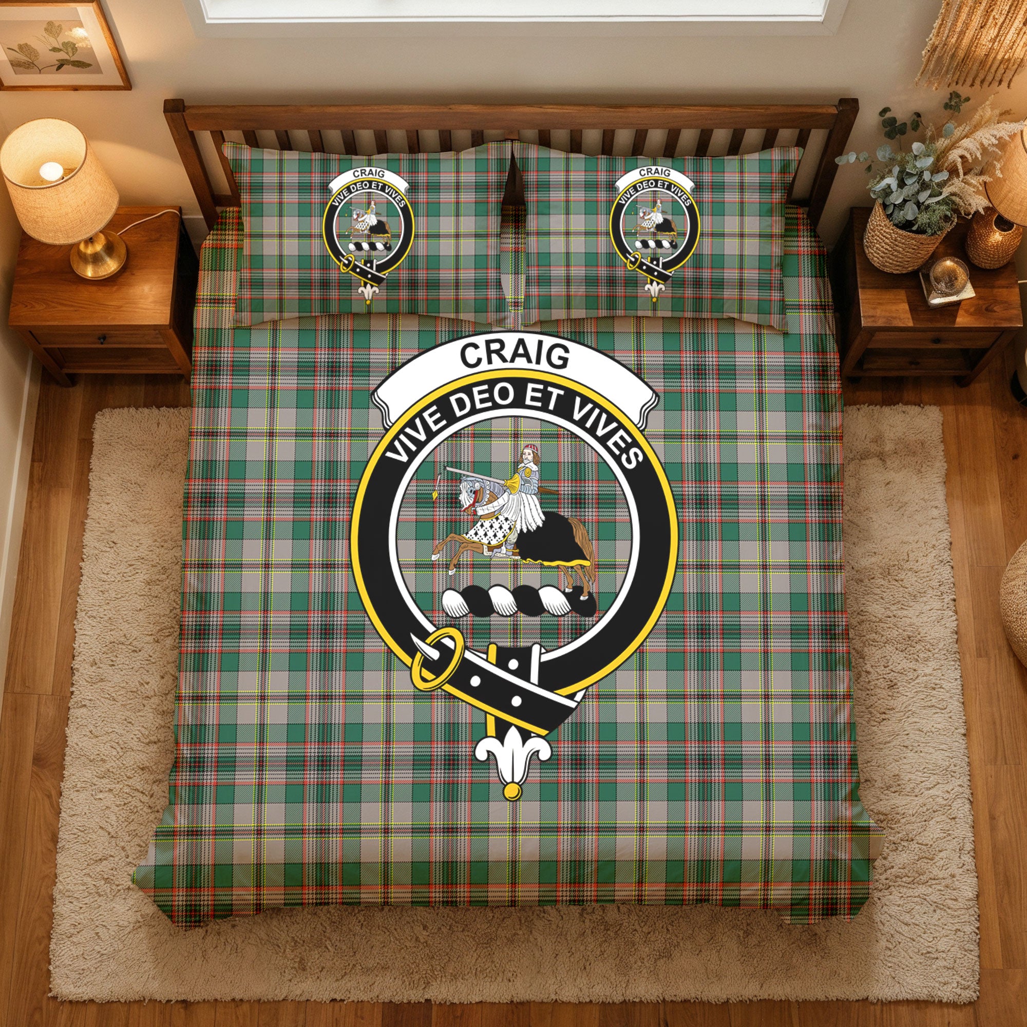 Craig Ancient Tartan Crest Bedding Set