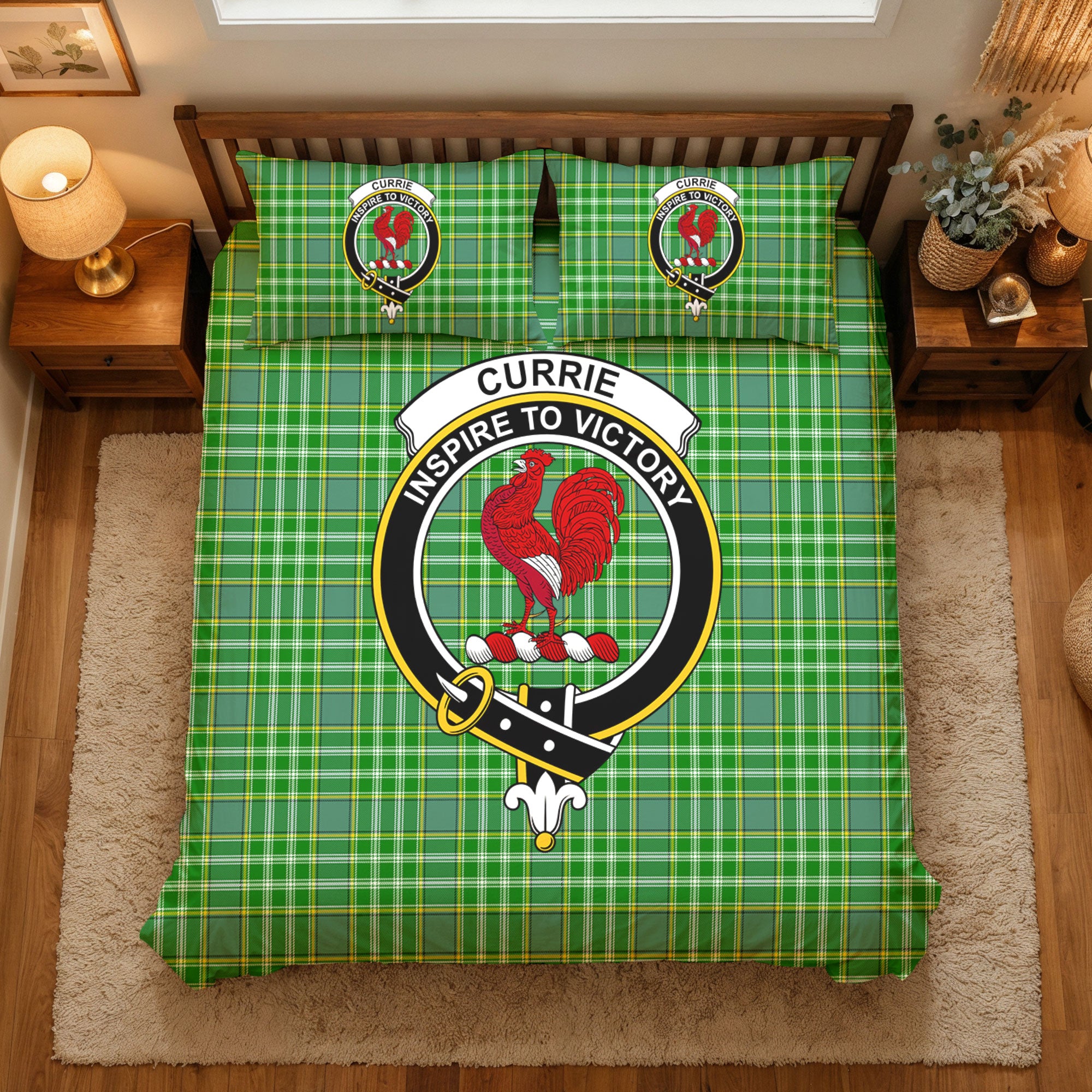 Currie Tartan Crest Bedding Set