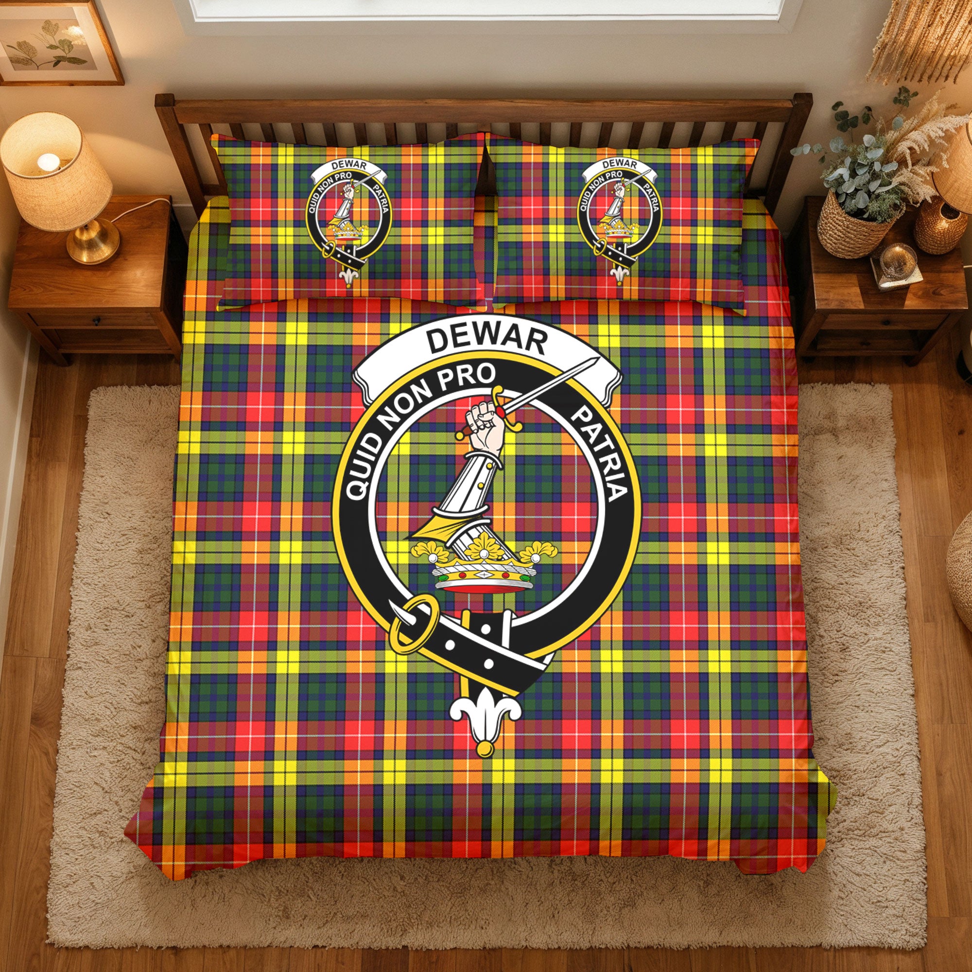 Dewar Tartan Crest Bedding Set