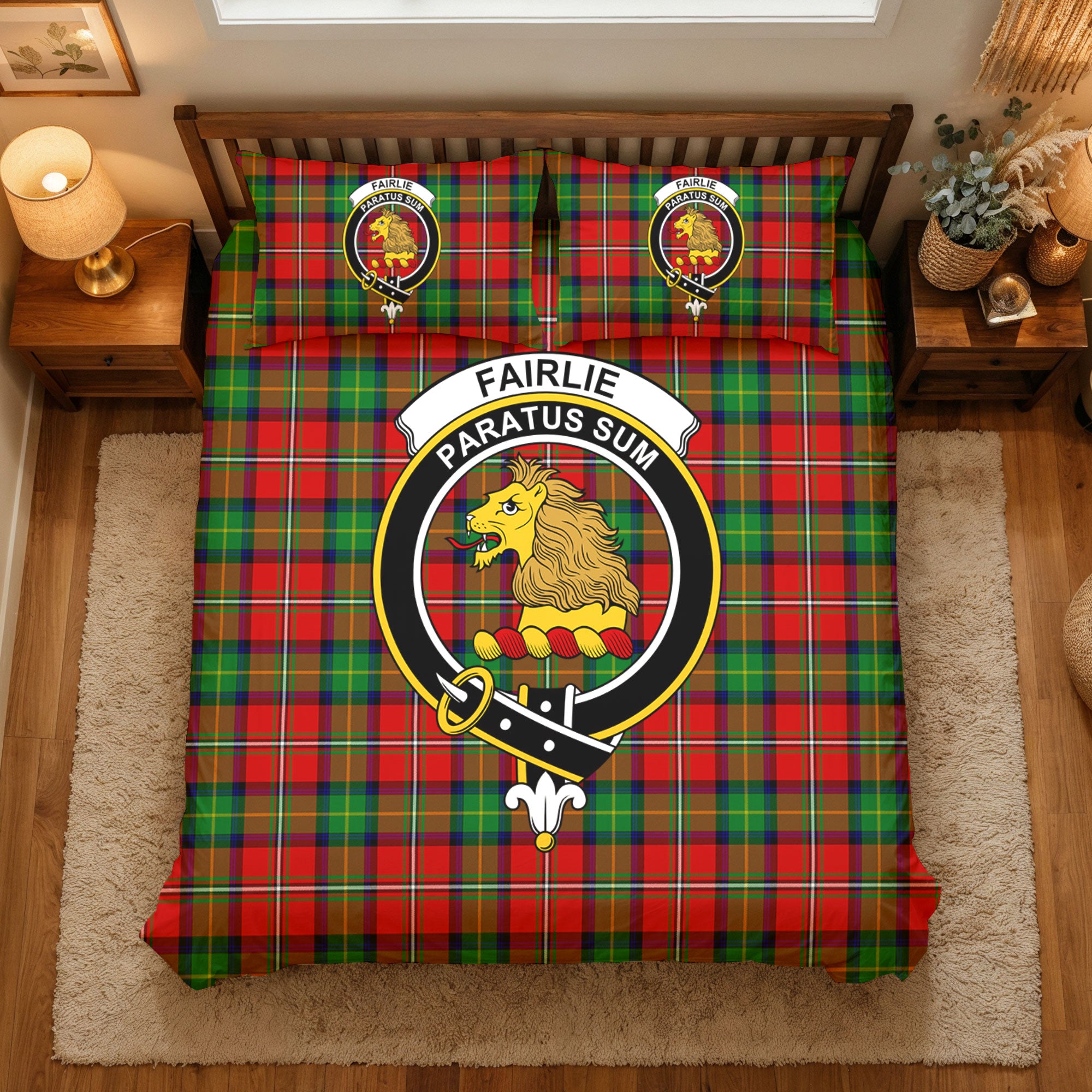 Fairlie Tartan Crest Bedding Set