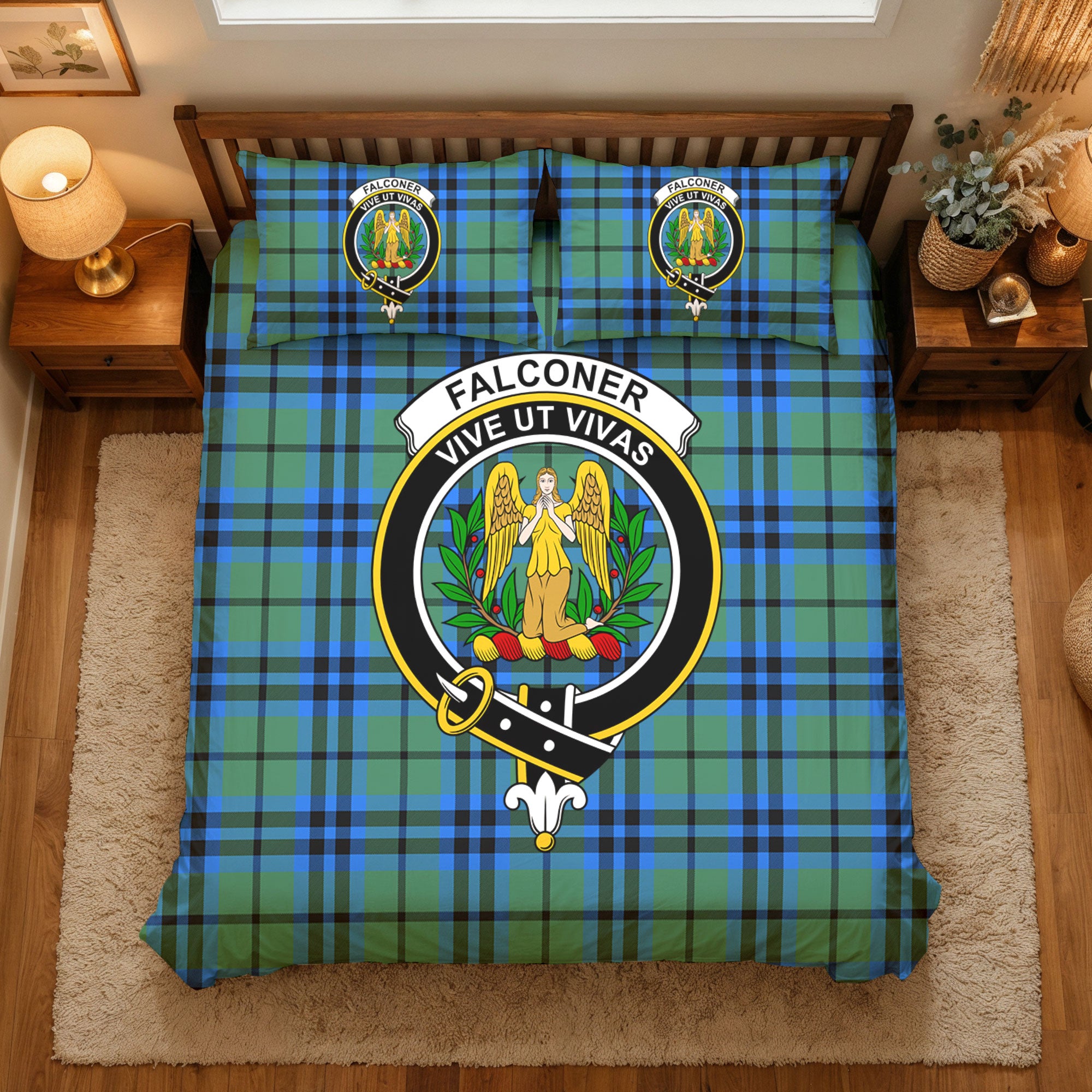 Falconer Tartan Crest Bedding Set