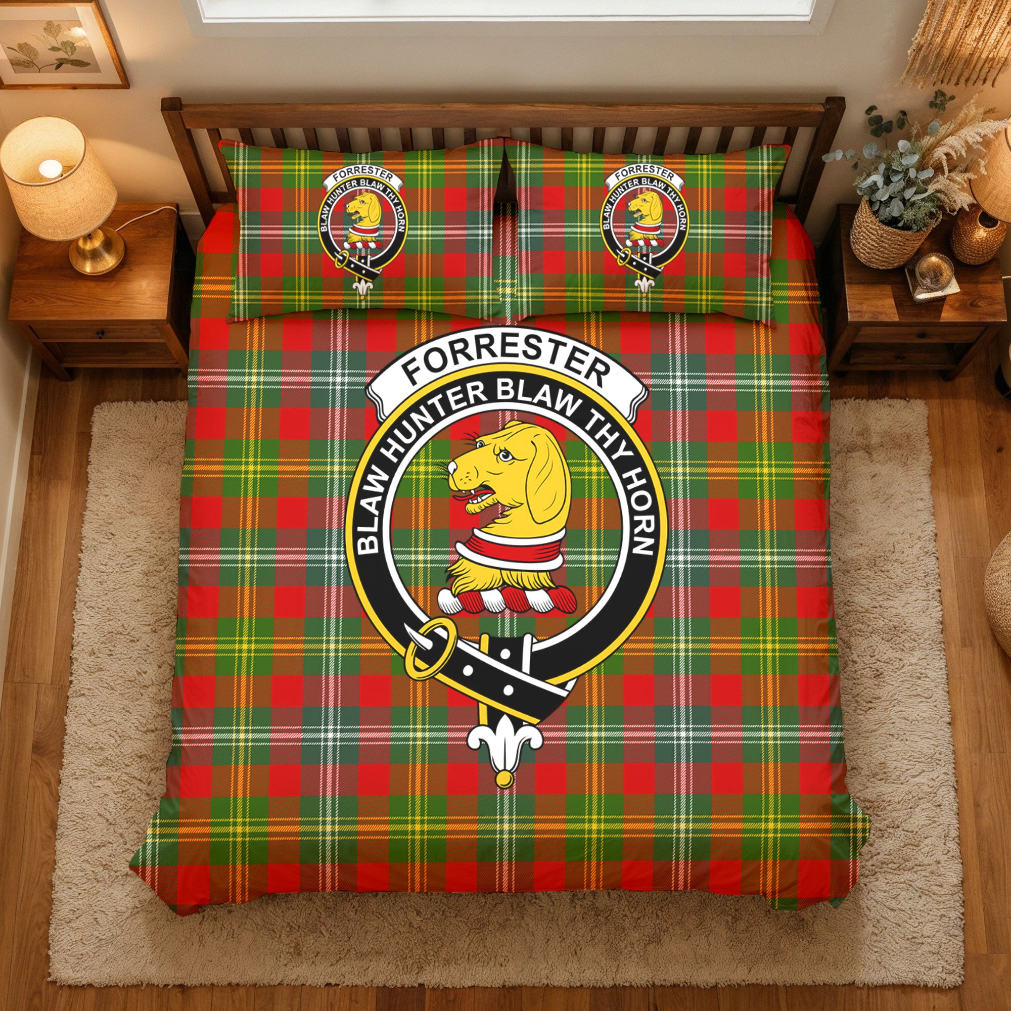Forrester Tartan Crest Bedding Set