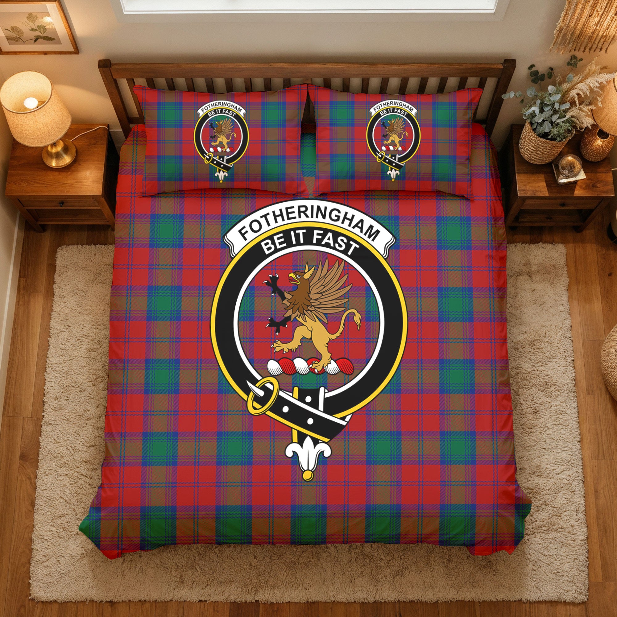 Fotheringham Tartan Crest Bedding Set