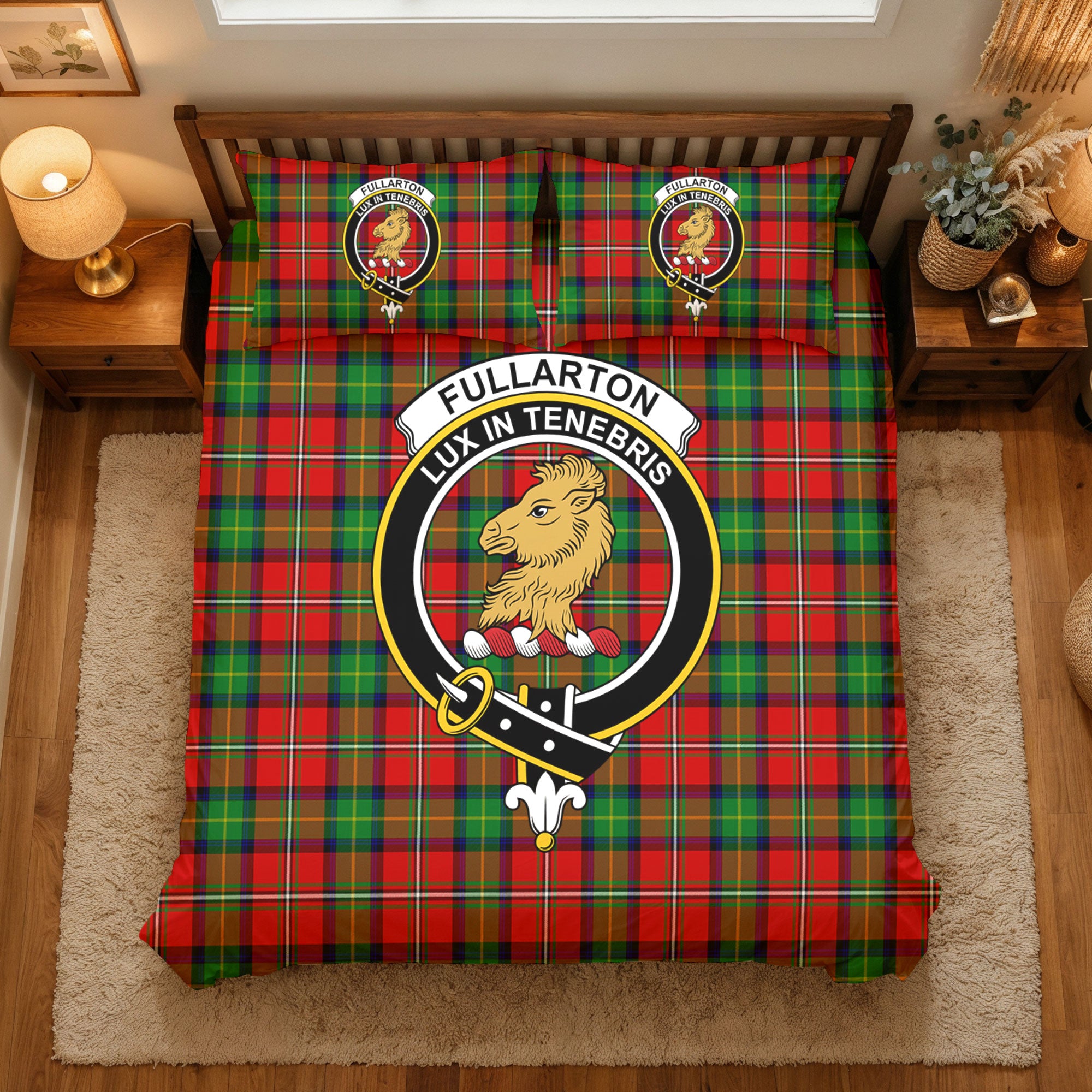 Fullarton Tartan Crest Bedding Set