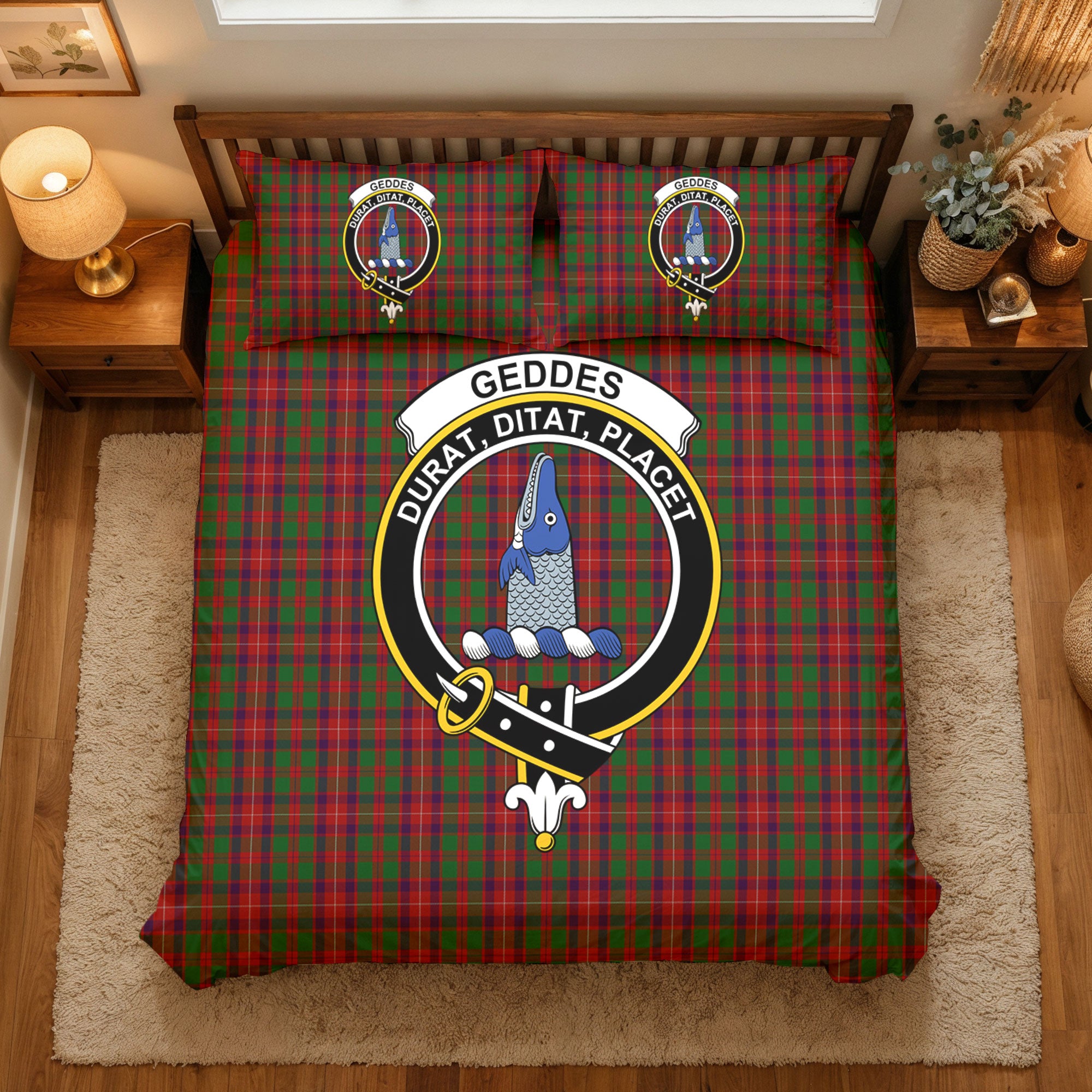 Geddes Tartan Crest Bedding Set