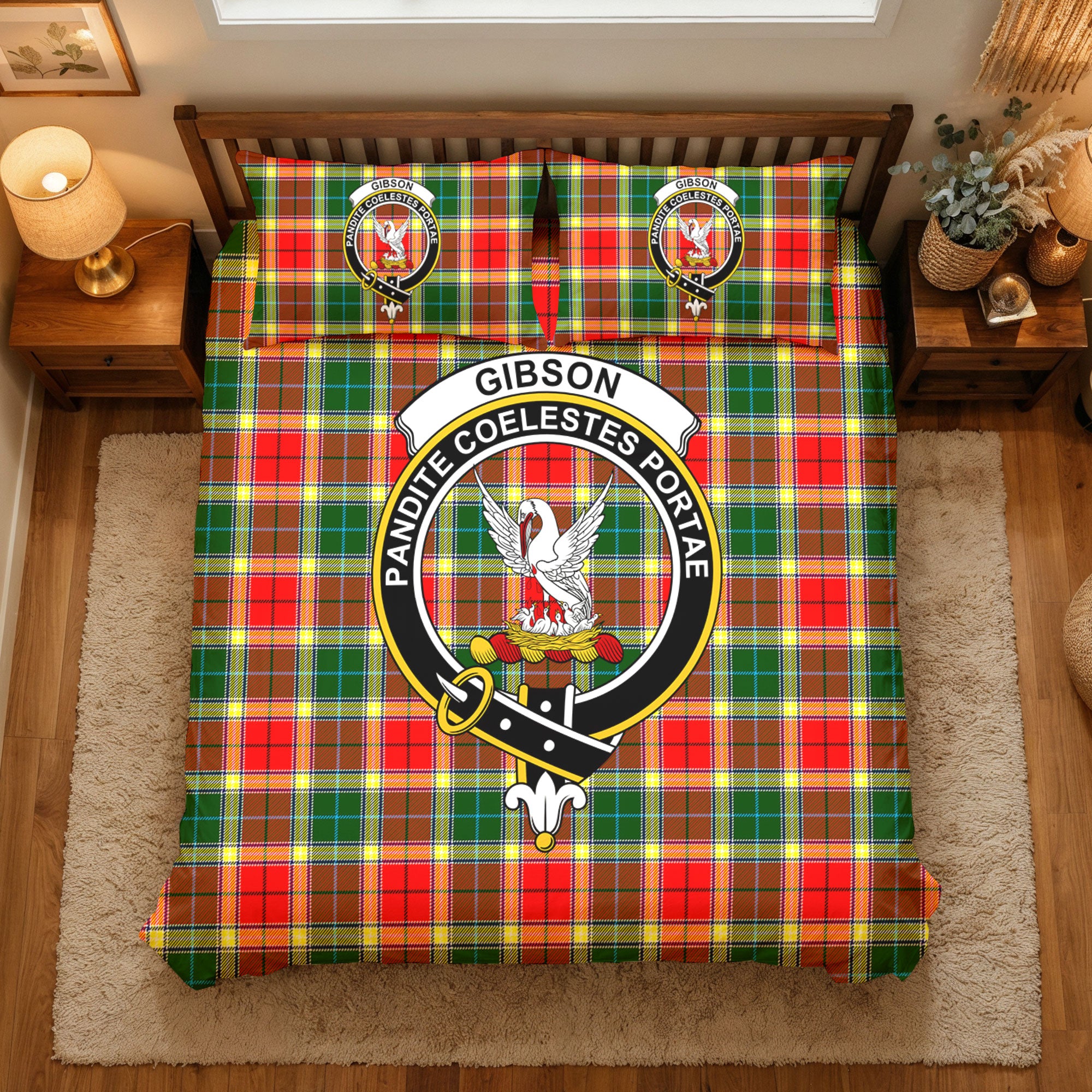 Gibson Tartan Crest Bedding Set