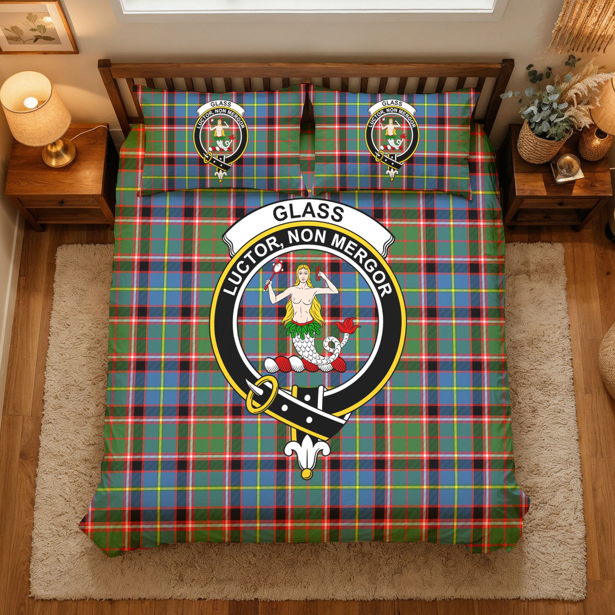 Glass Tartan Crest Bedding Set