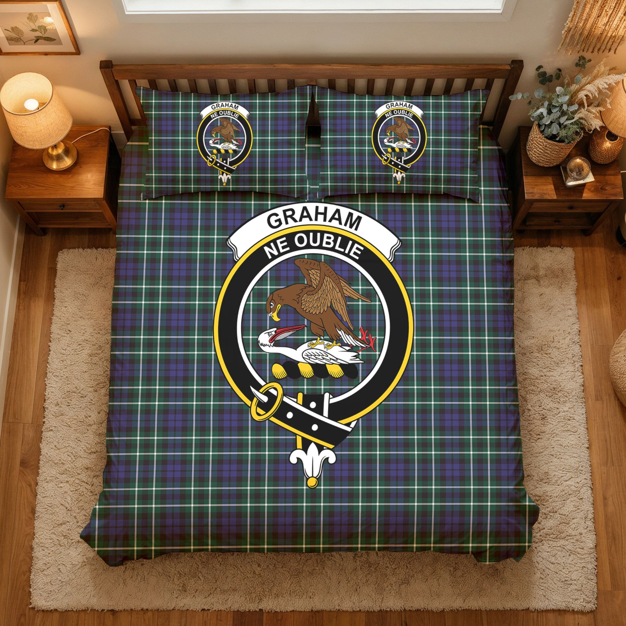 Graham of Montrose Modern Tartan Crest Bedding Set