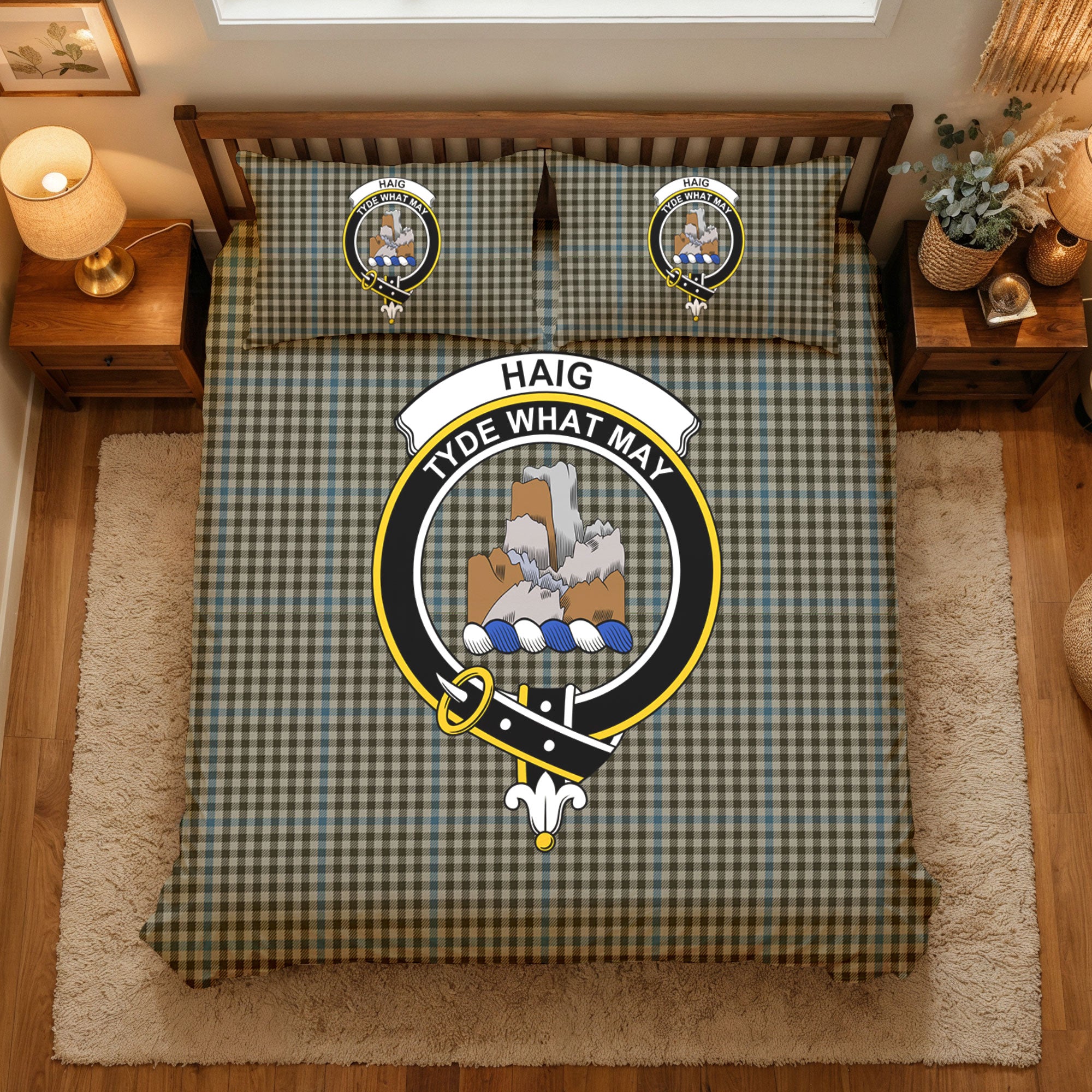 Haig Check Tartan Crest Bedding Set