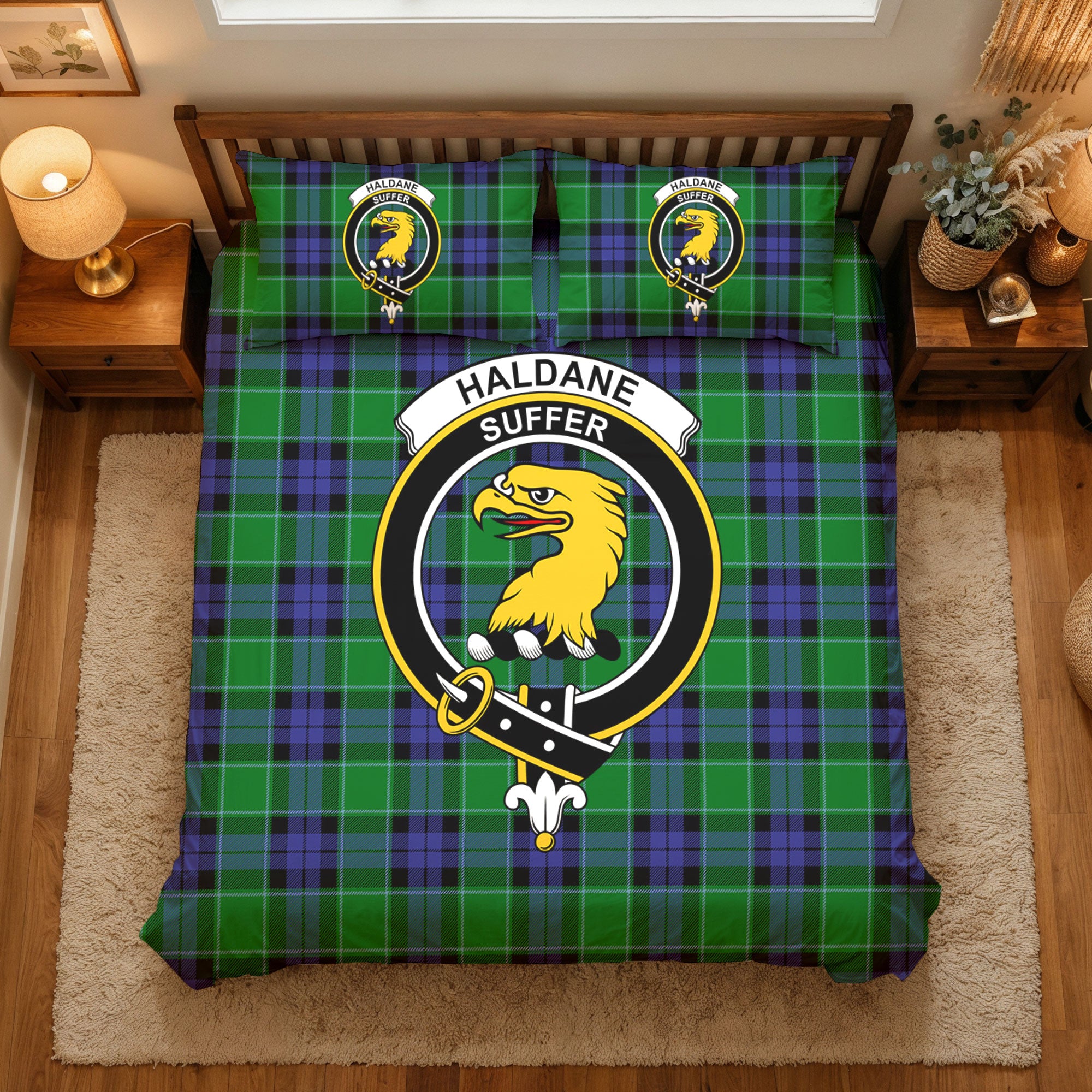 Haldane Tartan Crest Bedding Set