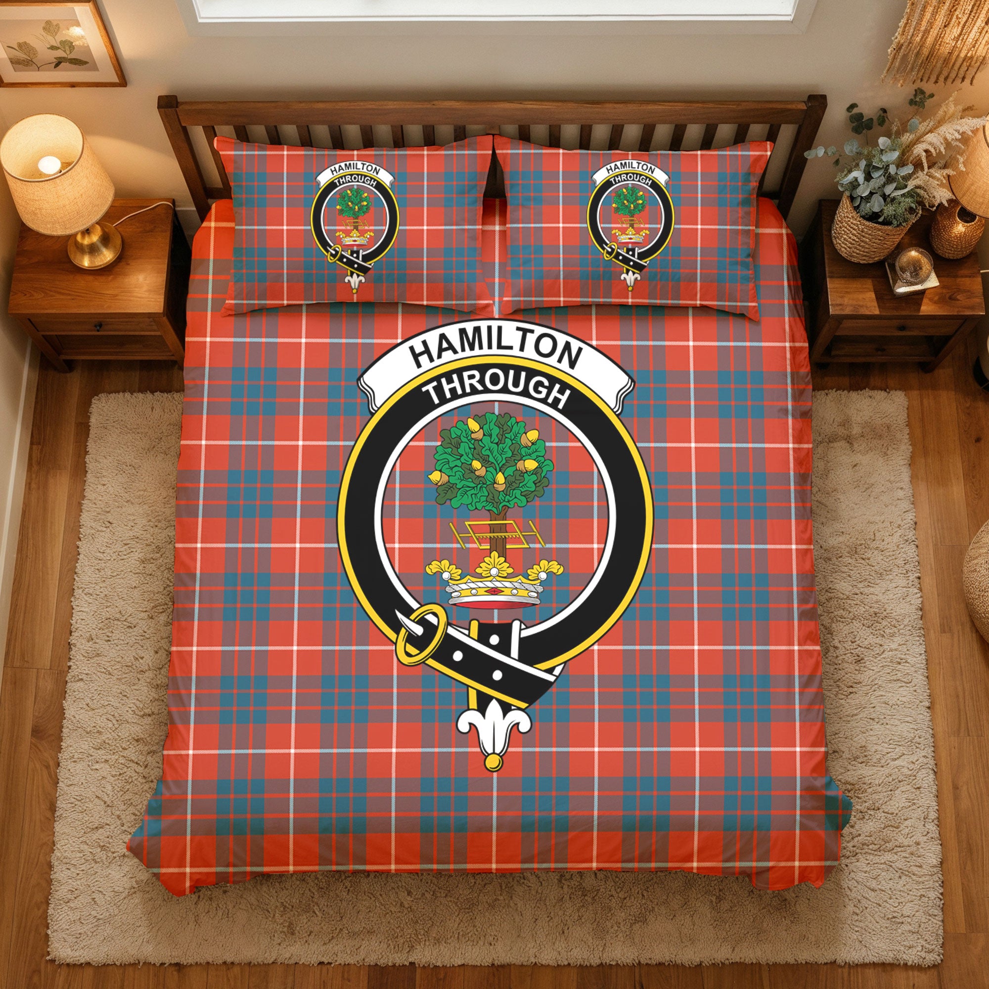 Hamilton Ancient Tartan Crest Bedding Set