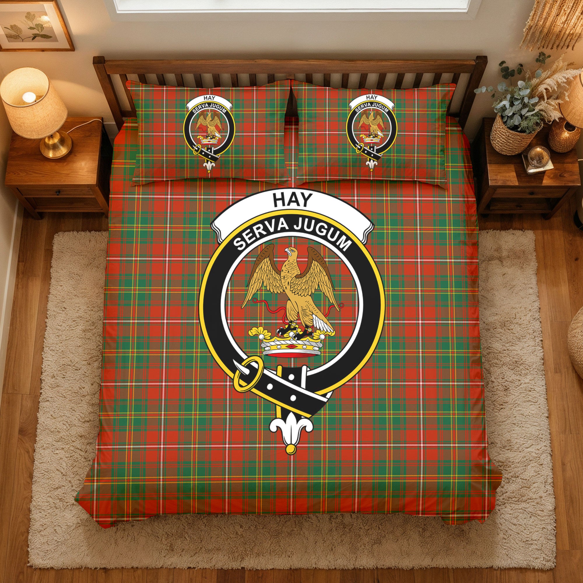 Hay Ancient Tartan Crest Bedding Set
