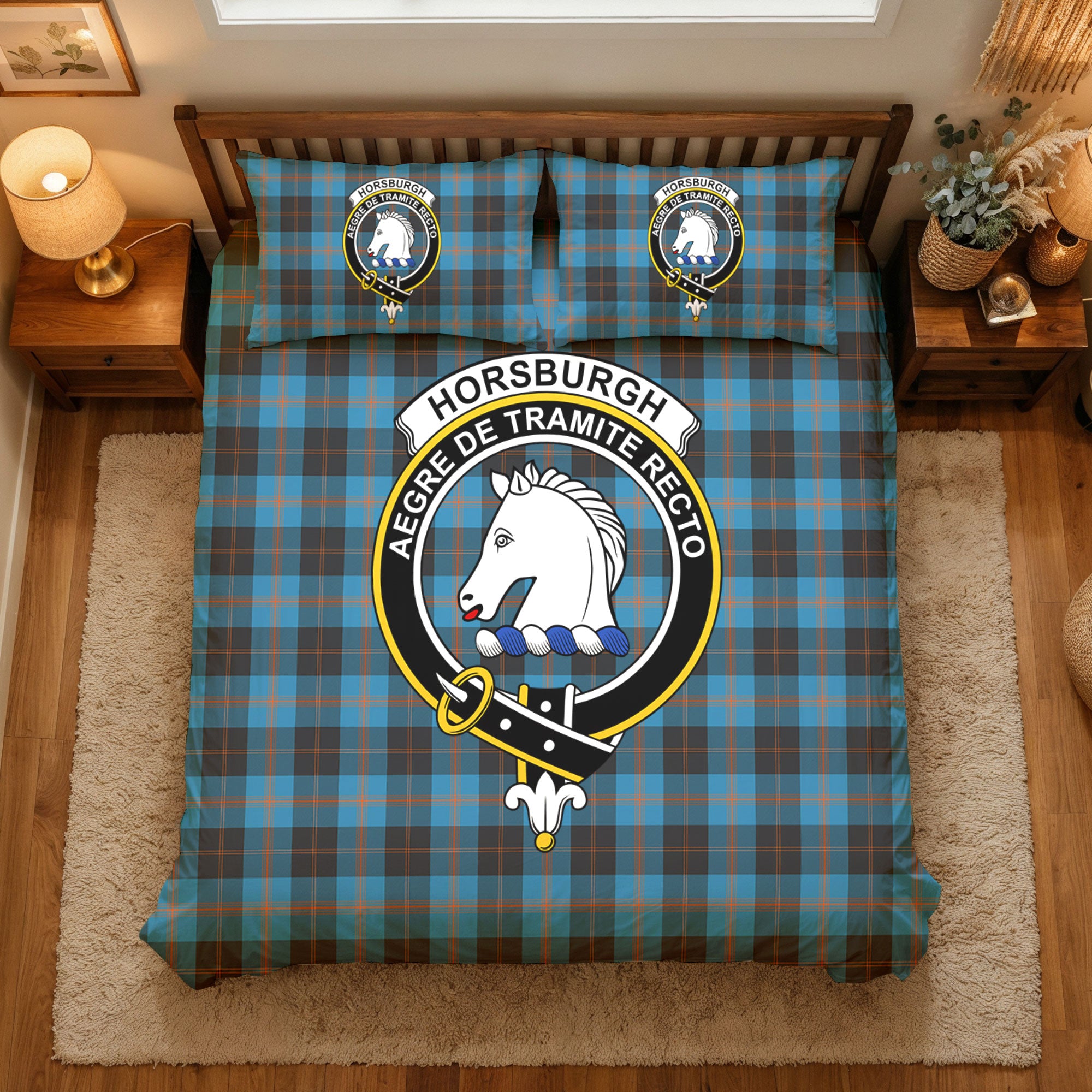 Horsburgh Tartan Crest Bedding Set
