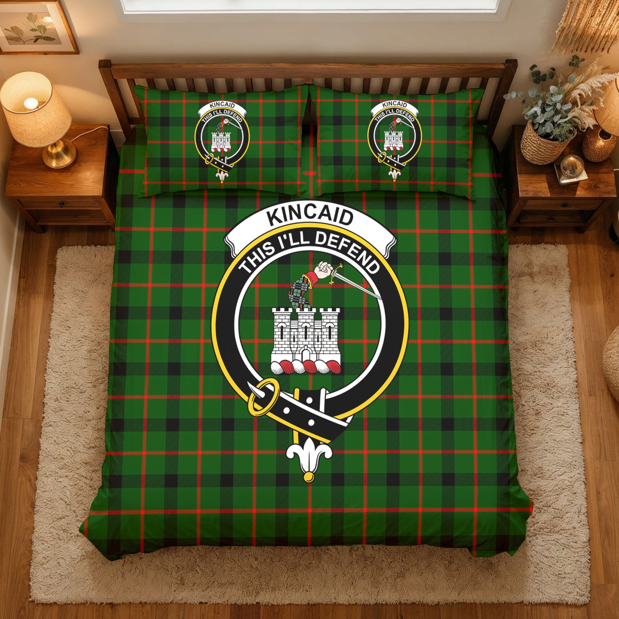 Kincaid Tartan Crest Bedding Set