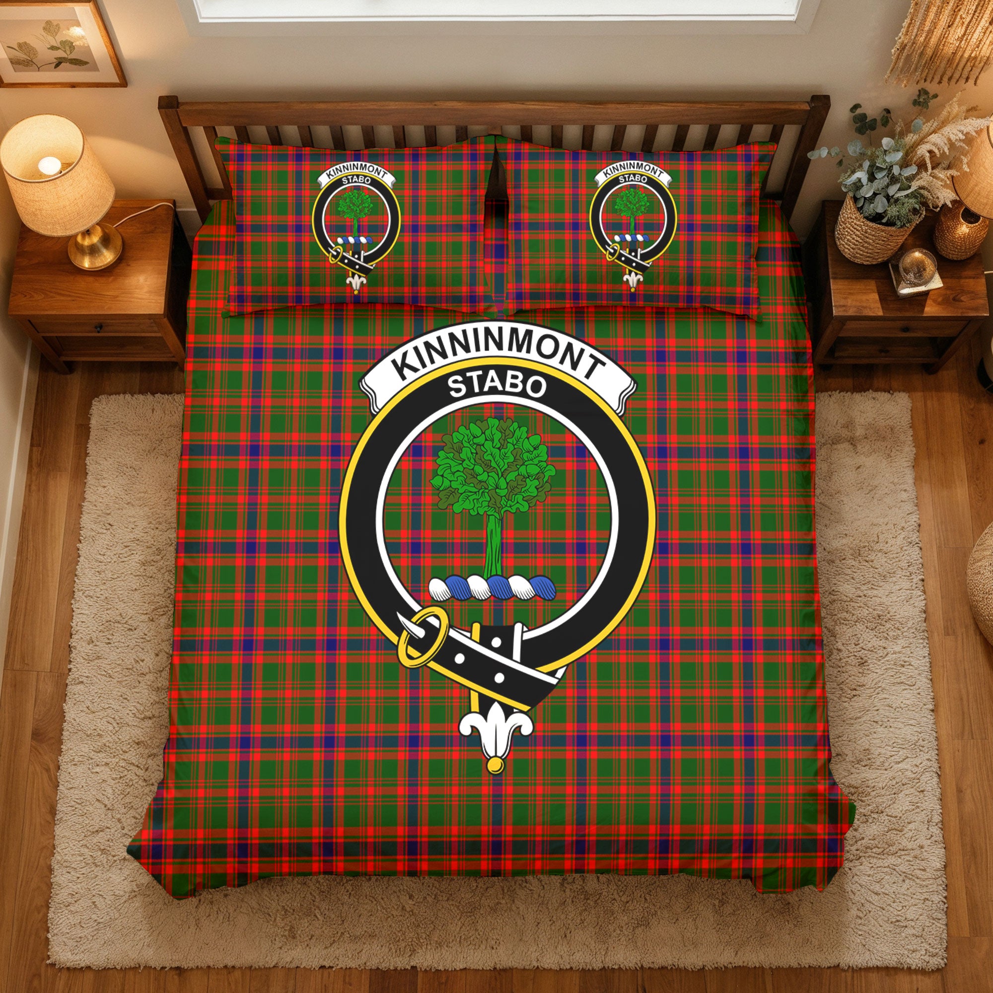 Kinninmont Tartan Crest Bedding Set