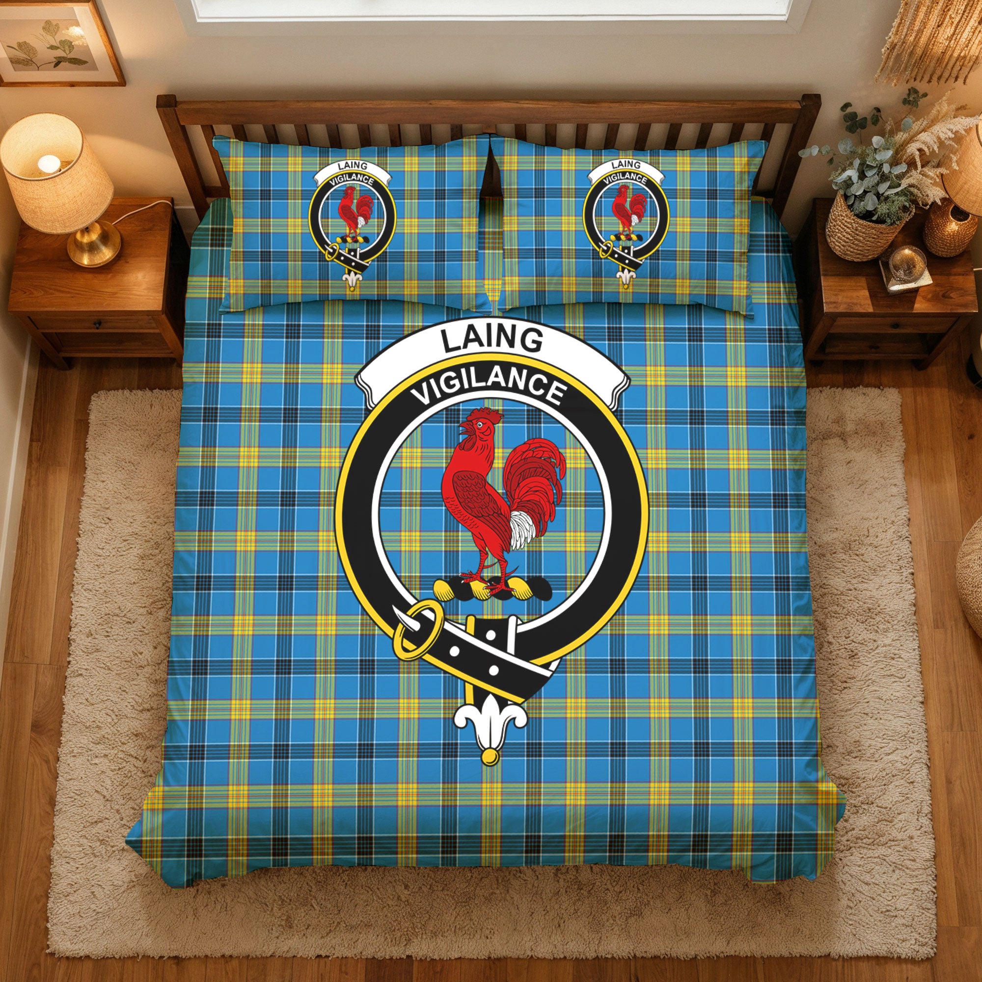 Laing Tartan Crest Bedding Set
