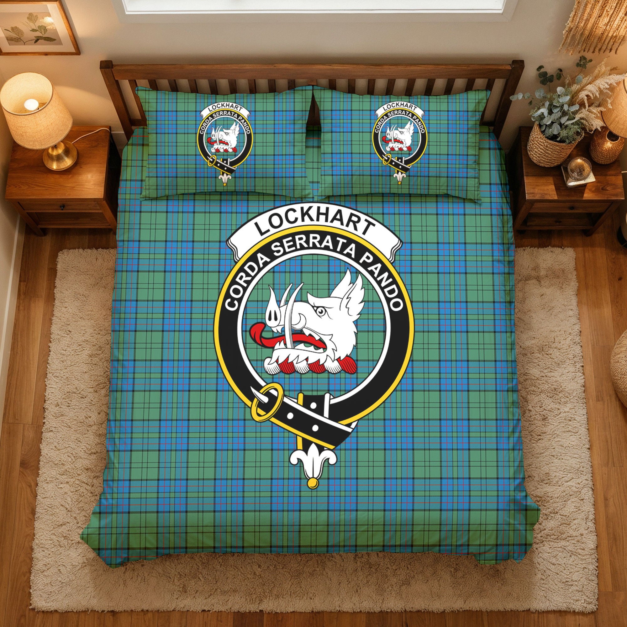 Lockhart Tartan Crest Bedding Set