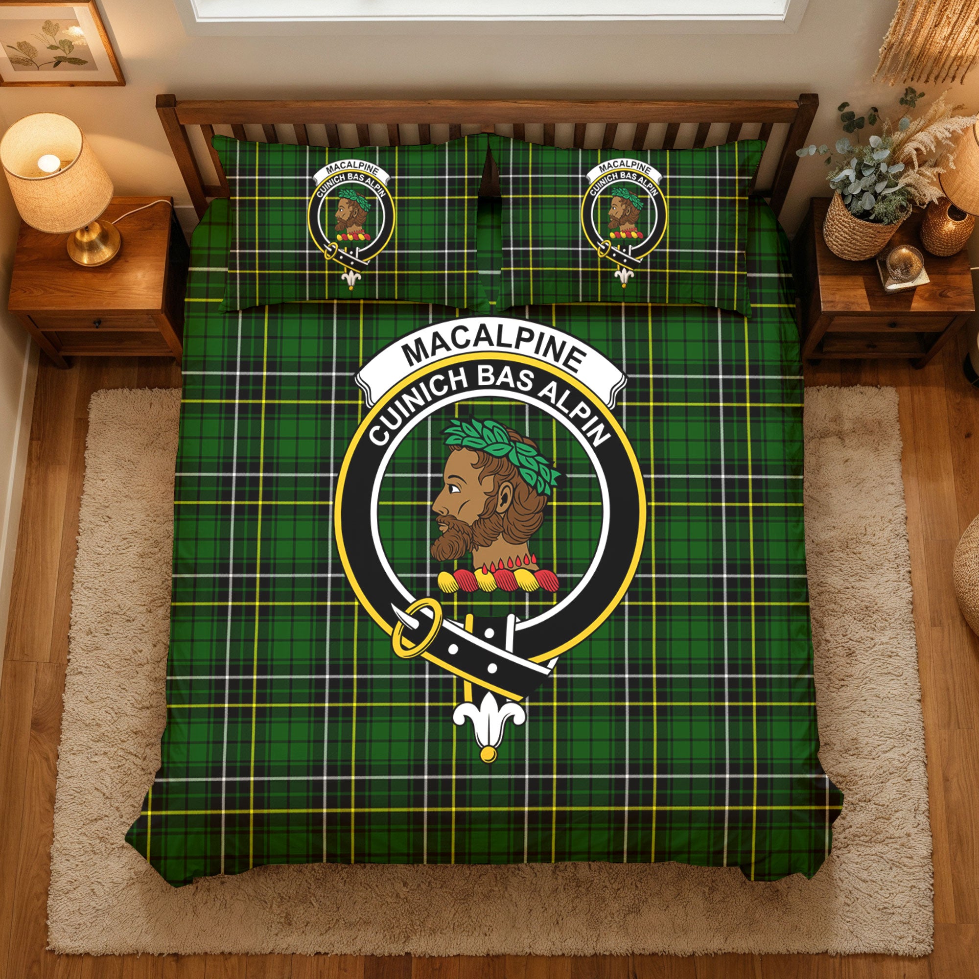 MacAlpine Modern Tartan Crest Bedding Set