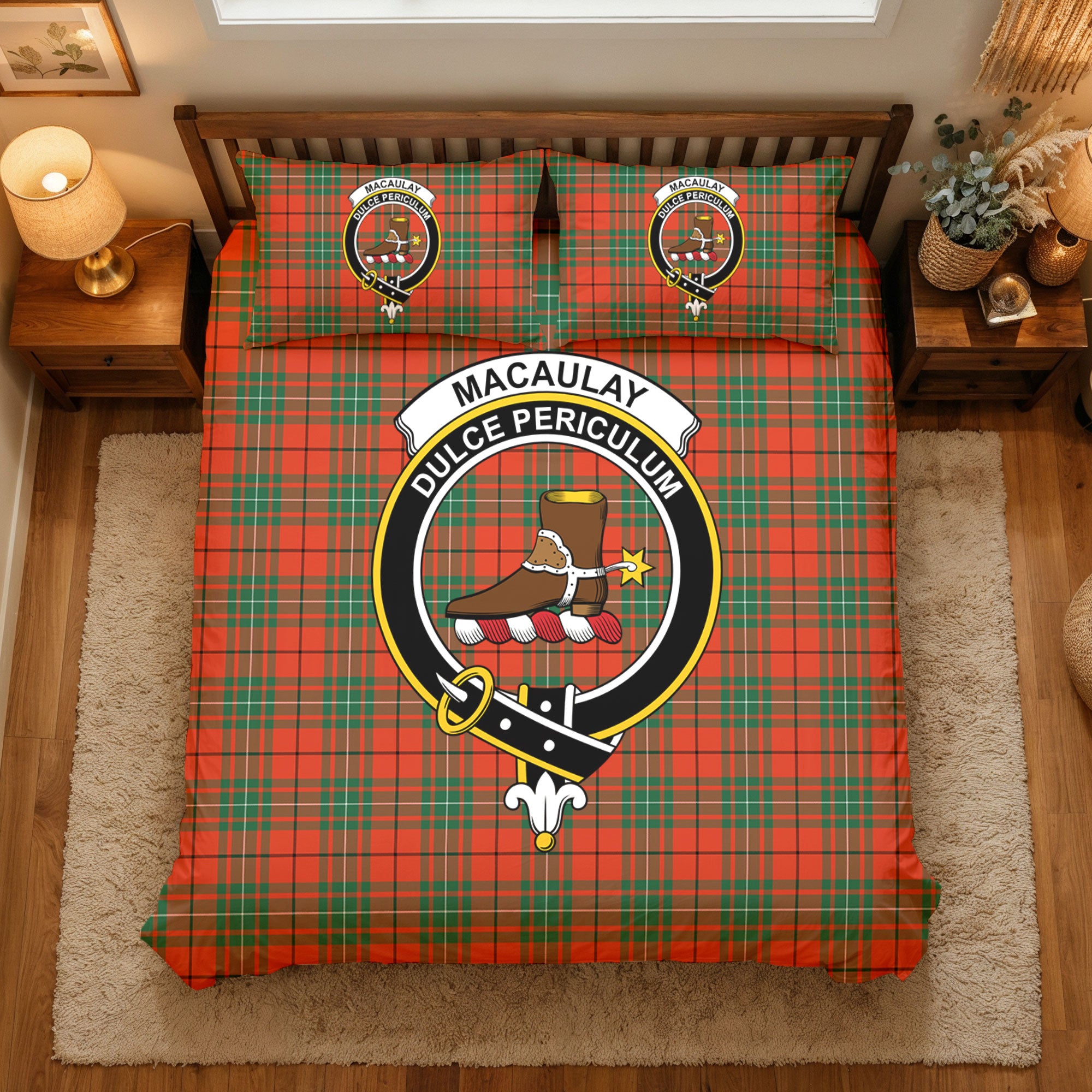 MacAulay Ancient Tartan Crest Bedding Set