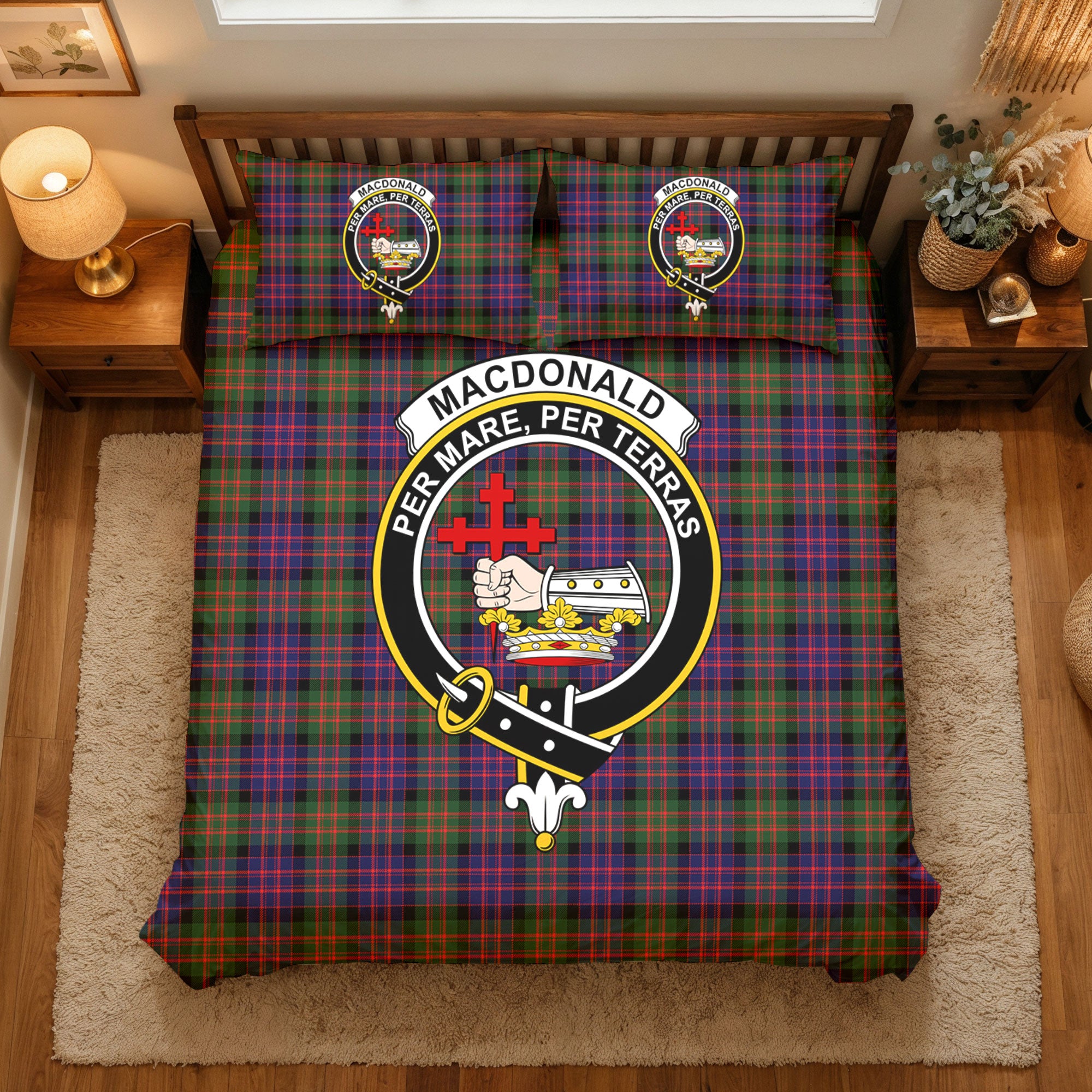 MacDonald Modern Tartan Crest Bedding Set