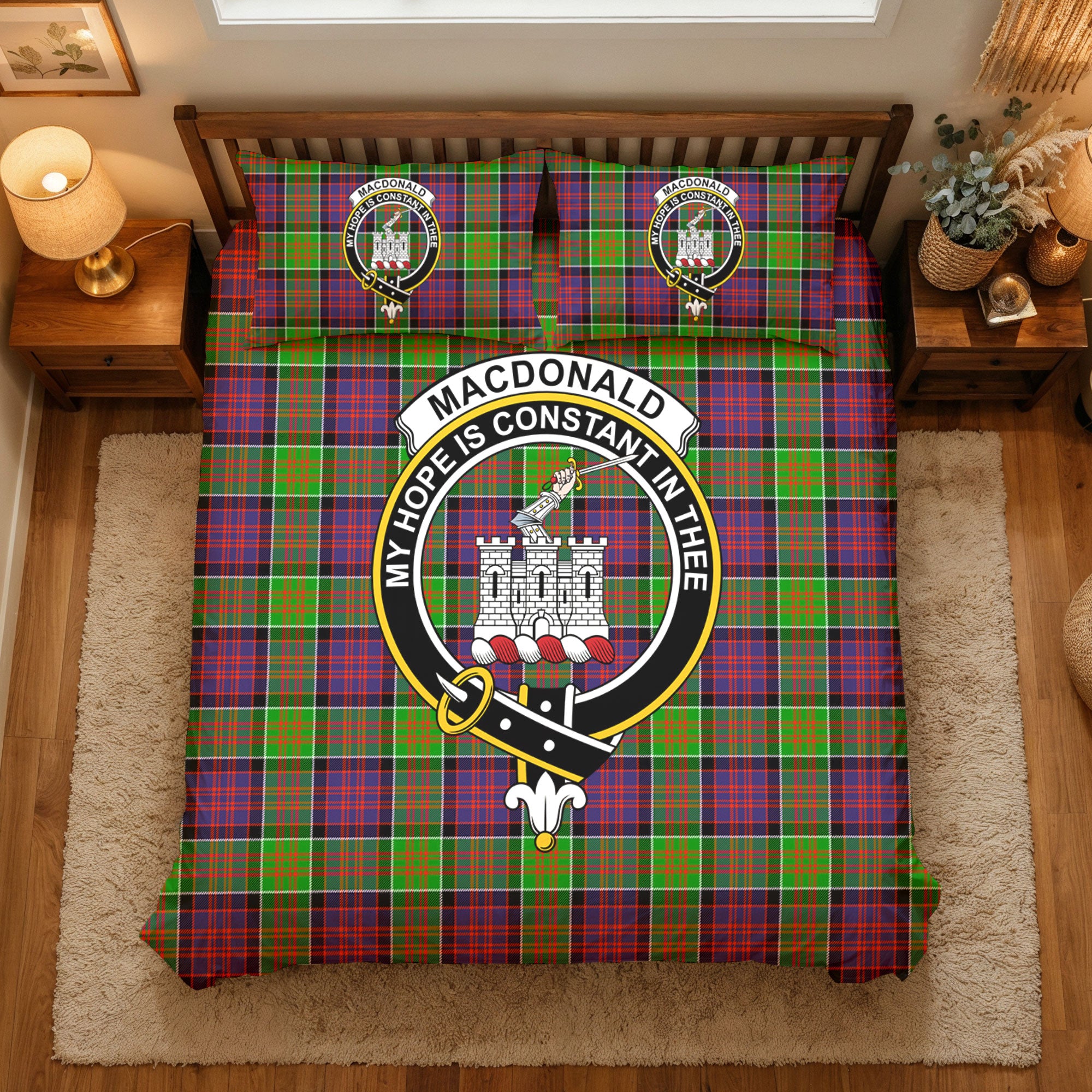 MacDonald (Clan Ranald) Tartan Crest Bedding Set
