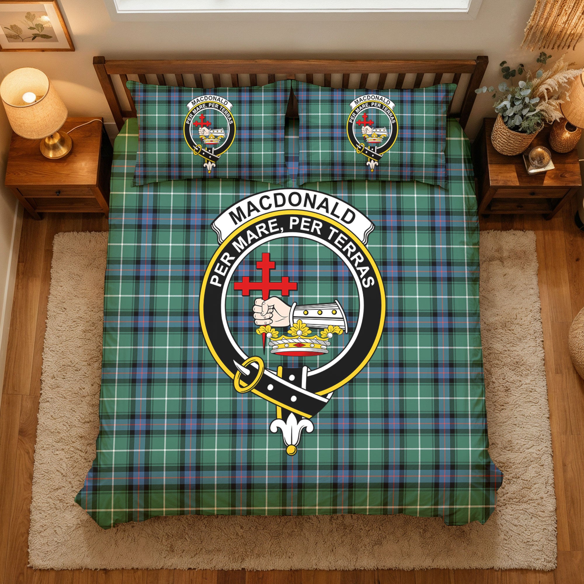MacDonald of the Isles Hunting Ancient Tartan Crest Bedding Set